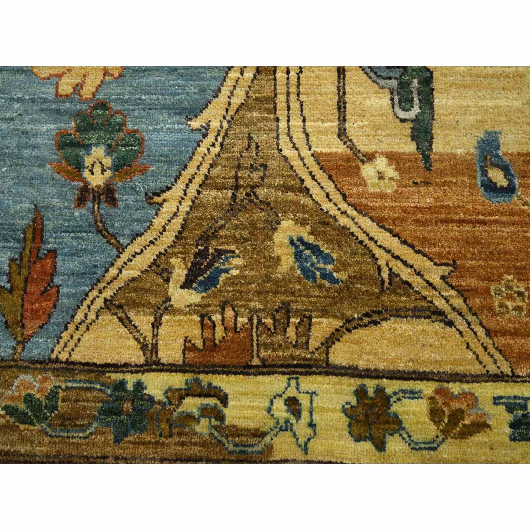 Oushak-And-Peshawar-Hand-Knotted-Rug-379345