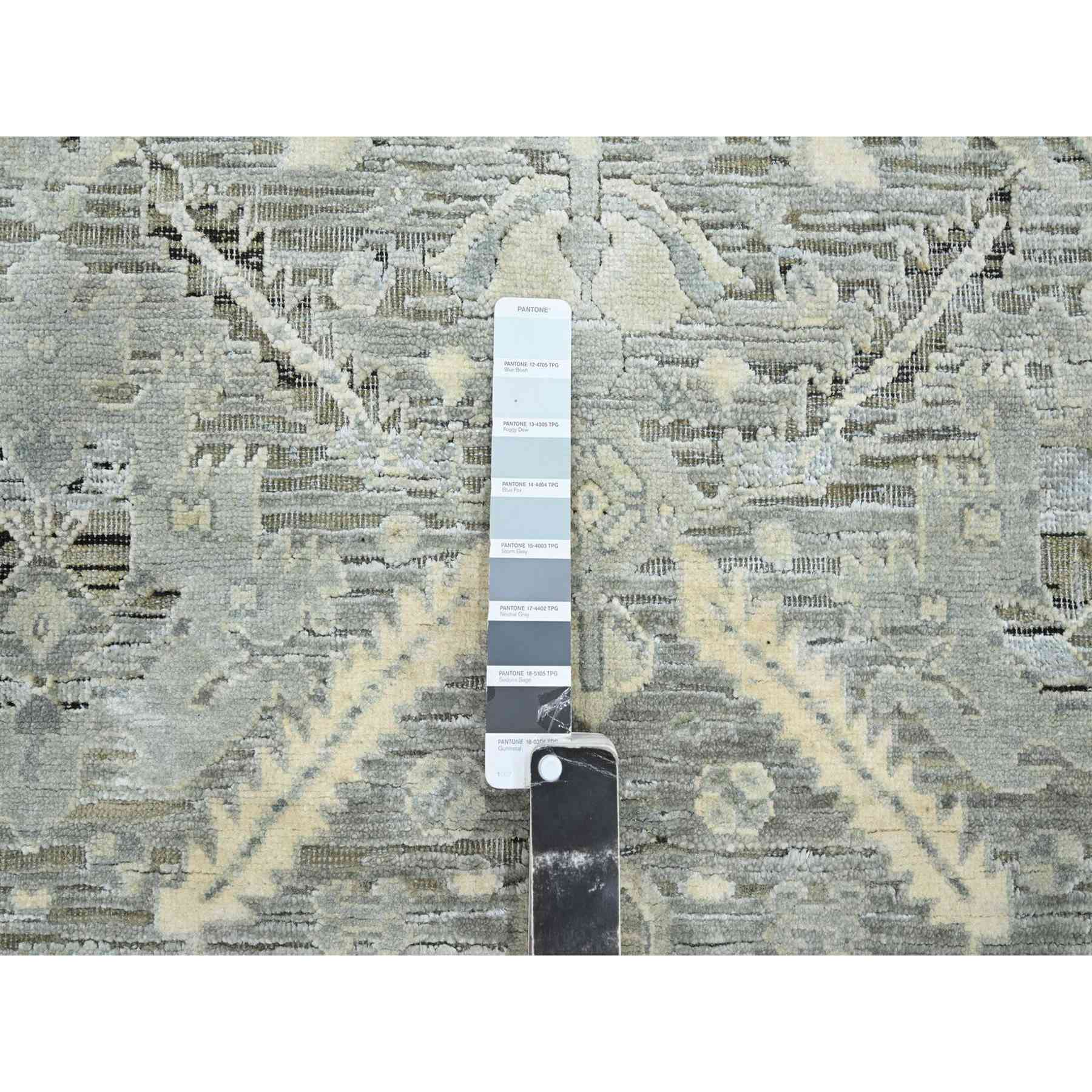 Oushak-And-Peshawar-Hand-Knotted-Rug-379530