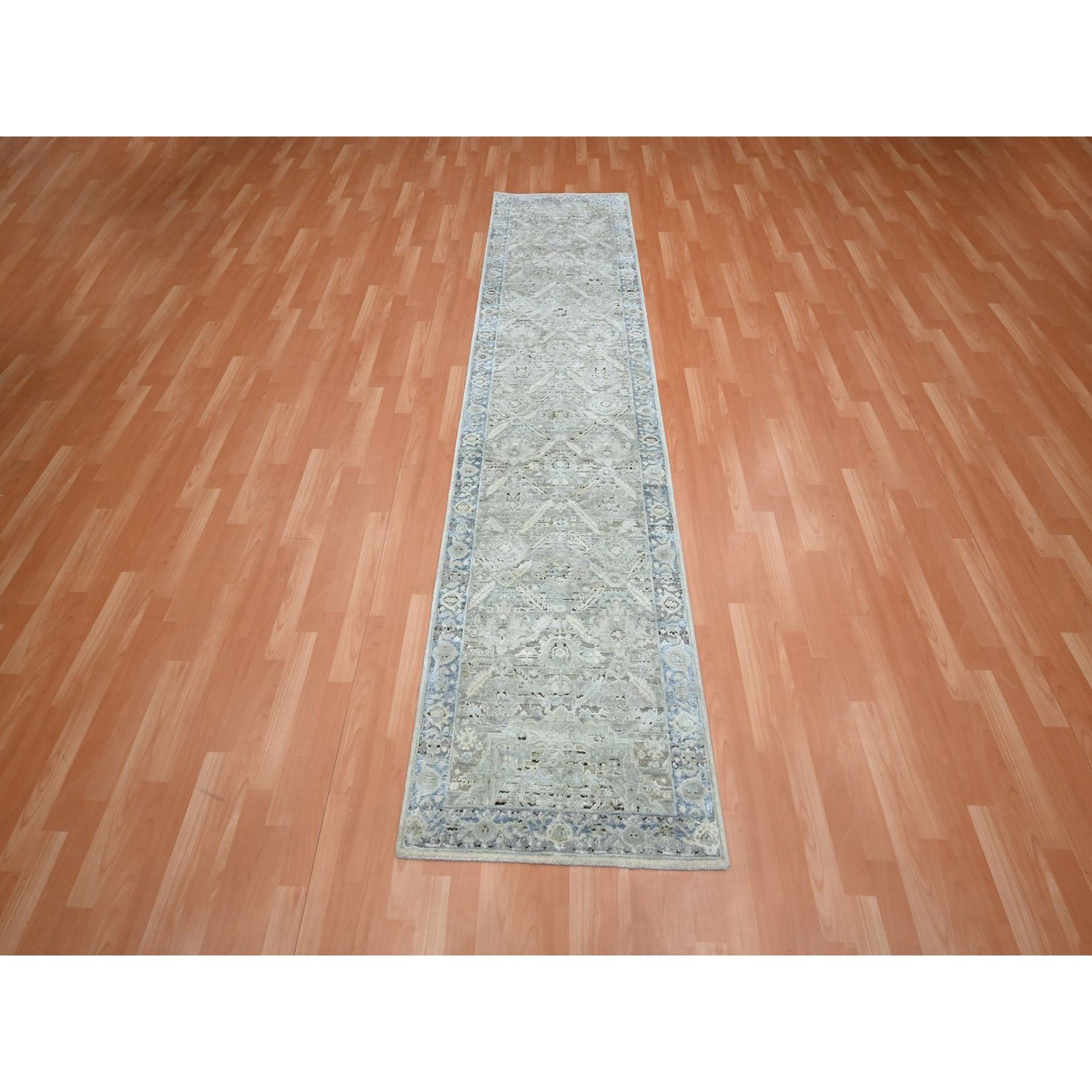 Oushak-And-Peshawar-Hand-Knotted-Rug-379535