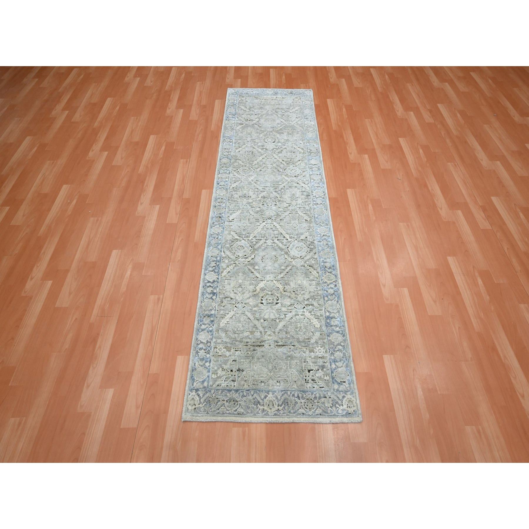 Oushak-And-Peshawar-Hand-Knotted-Rug-379545