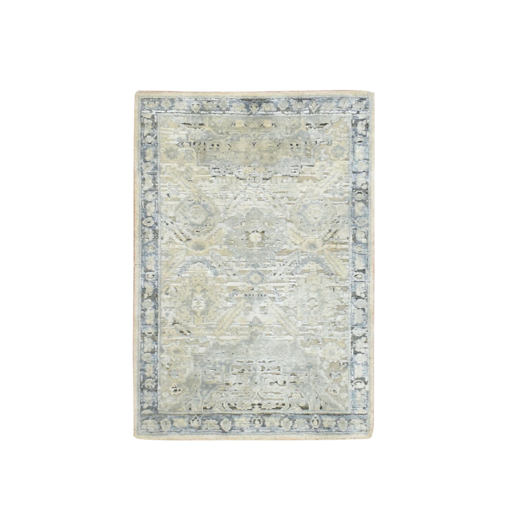 Oushak-And-Peshawar-Hand-Knotted-Rug-379590