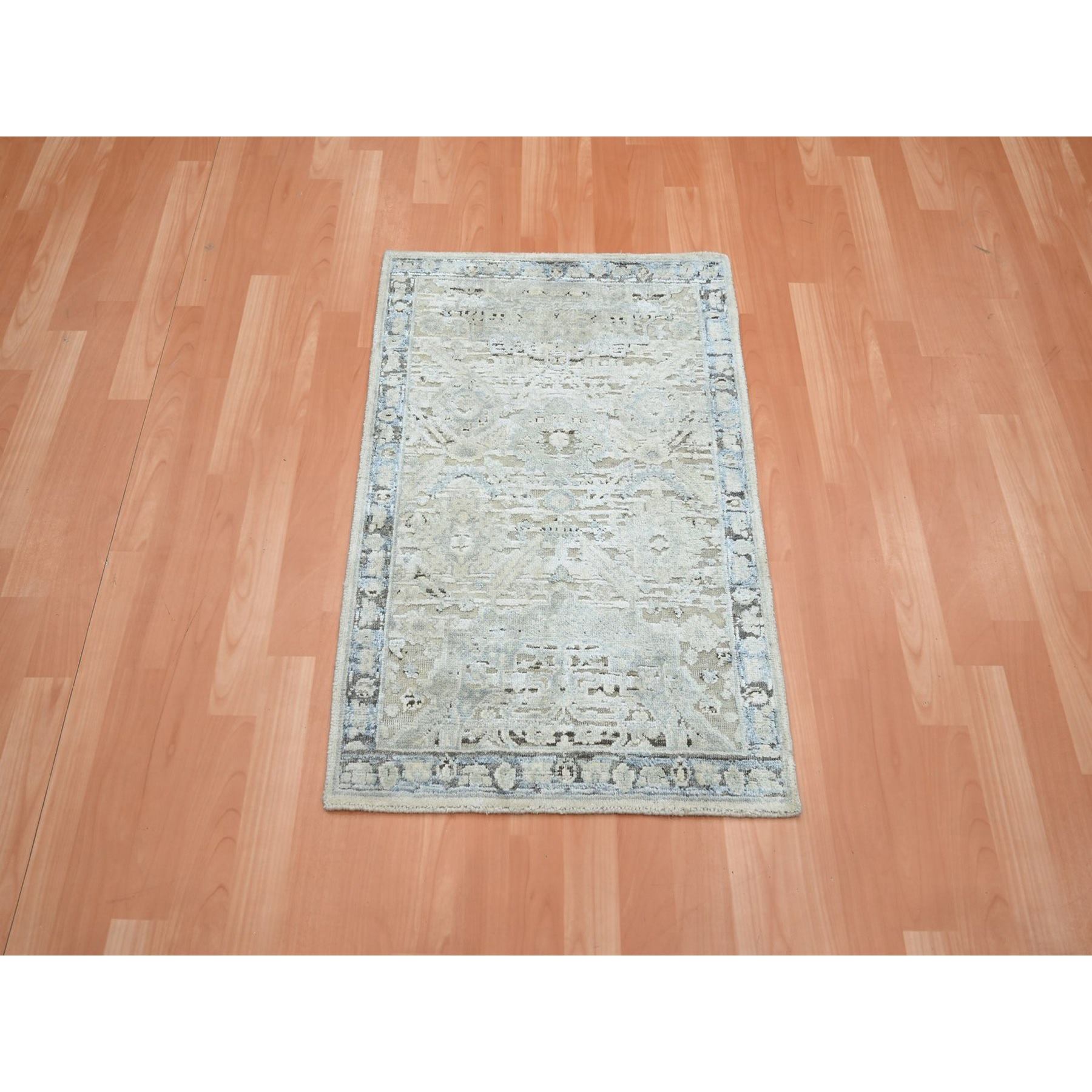 Oushak-And-Peshawar-Hand-Knotted-Rug-379590