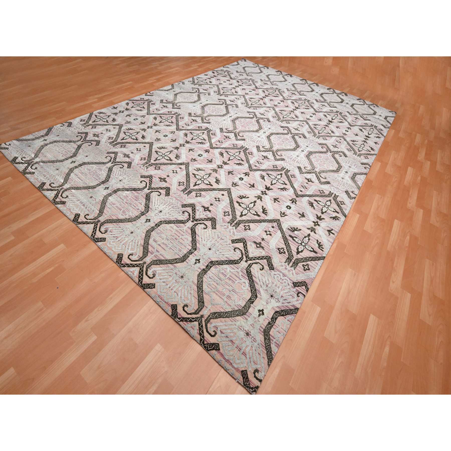Tribal-Geometric-Hand-Knotted-Rug-378380
