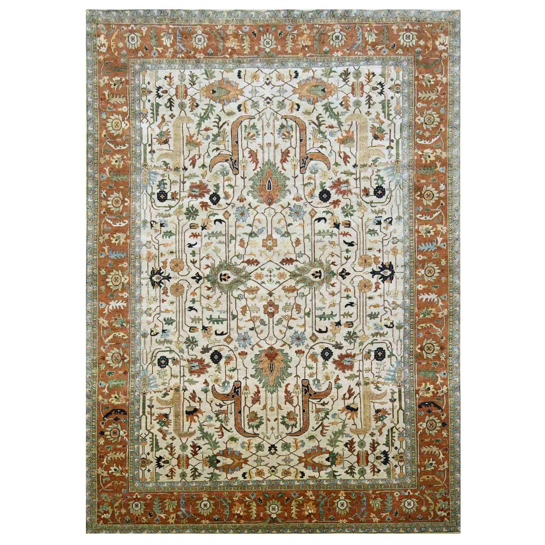 Heriz-Hand-Knotted-Rug-381115