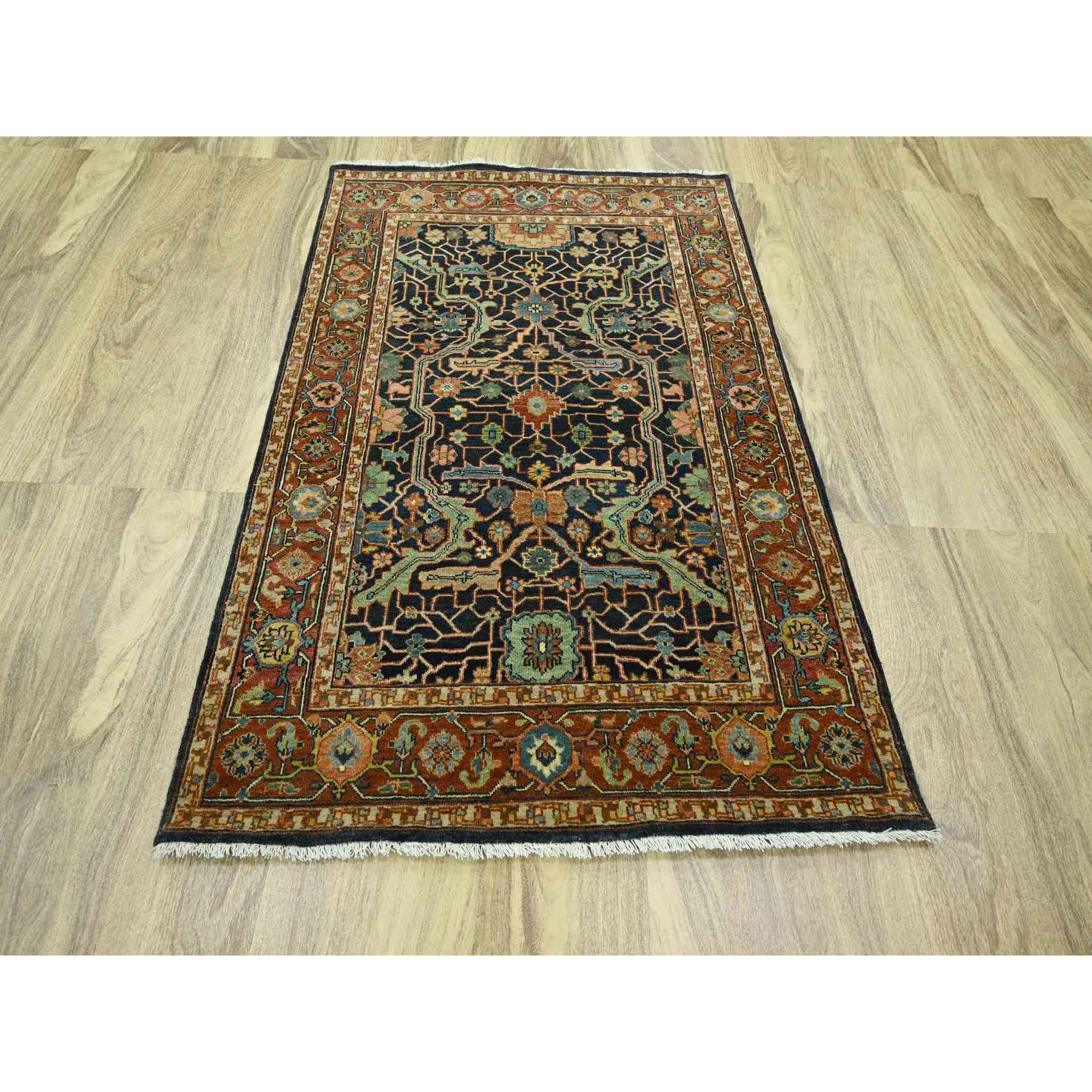 Heriz-Hand-Knotted-Rug-381155
