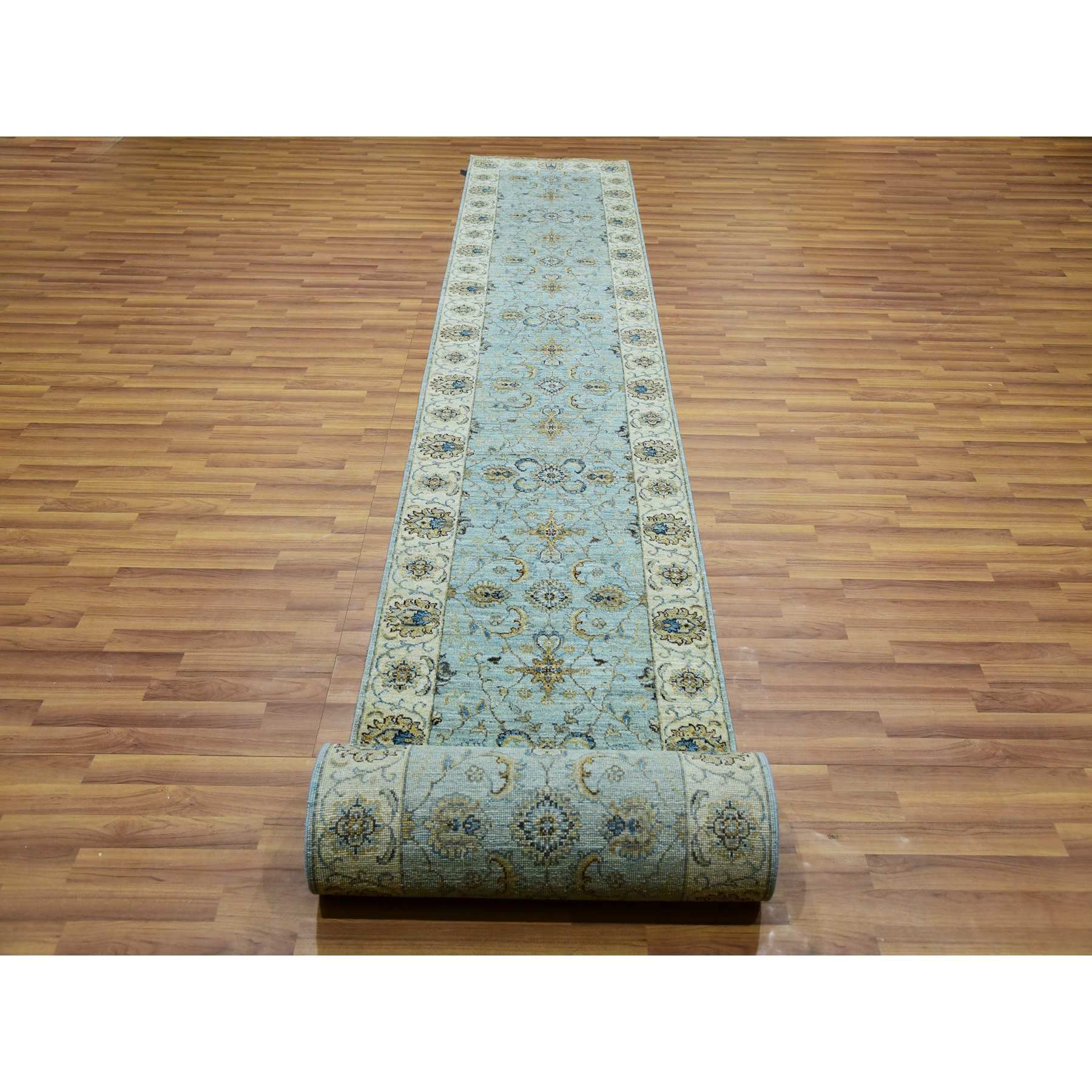 Oushak-And-Peshawar-Hand-Knotted-Rug-380185