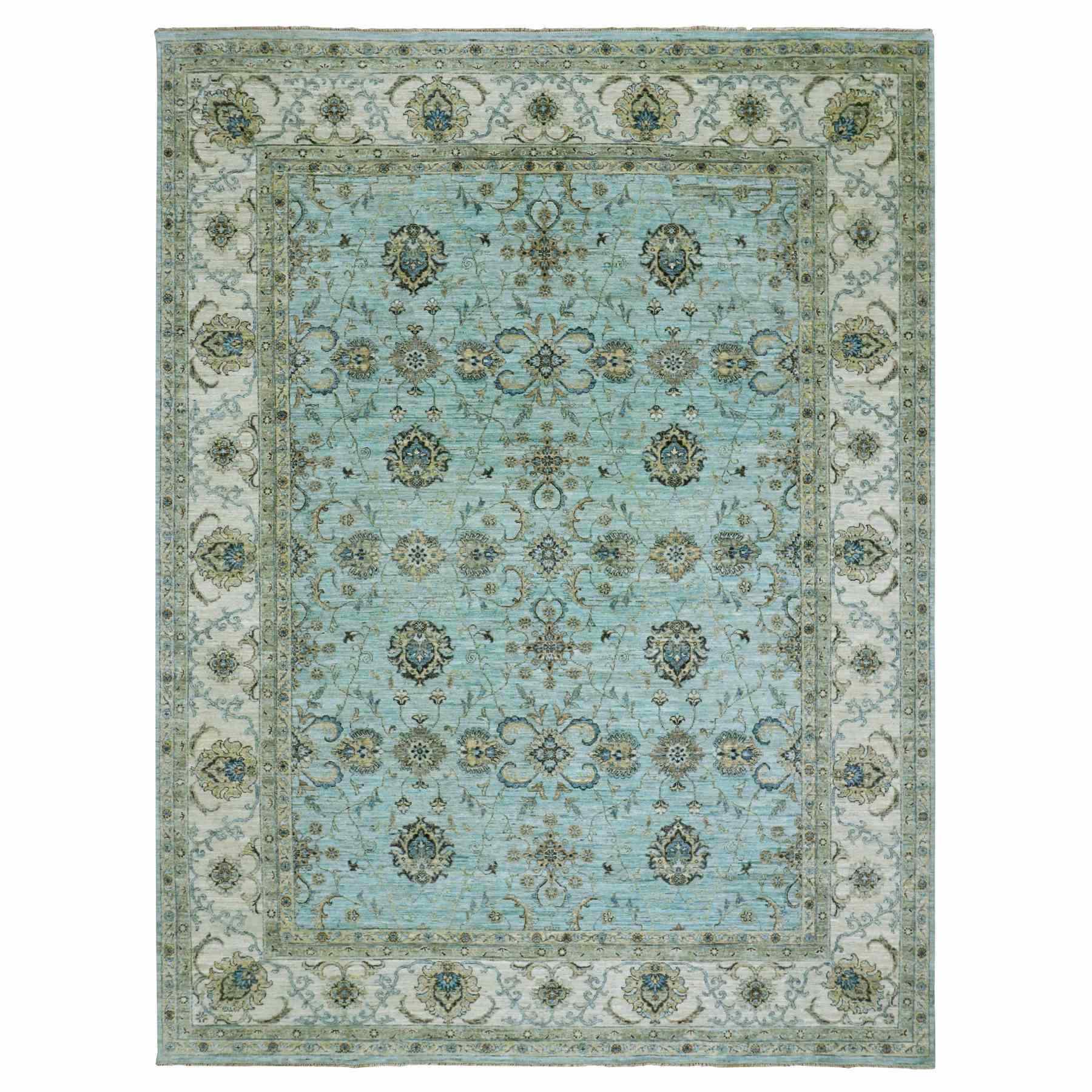 Oushak-And-Peshawar-Hand-Knotted-Rug-380210