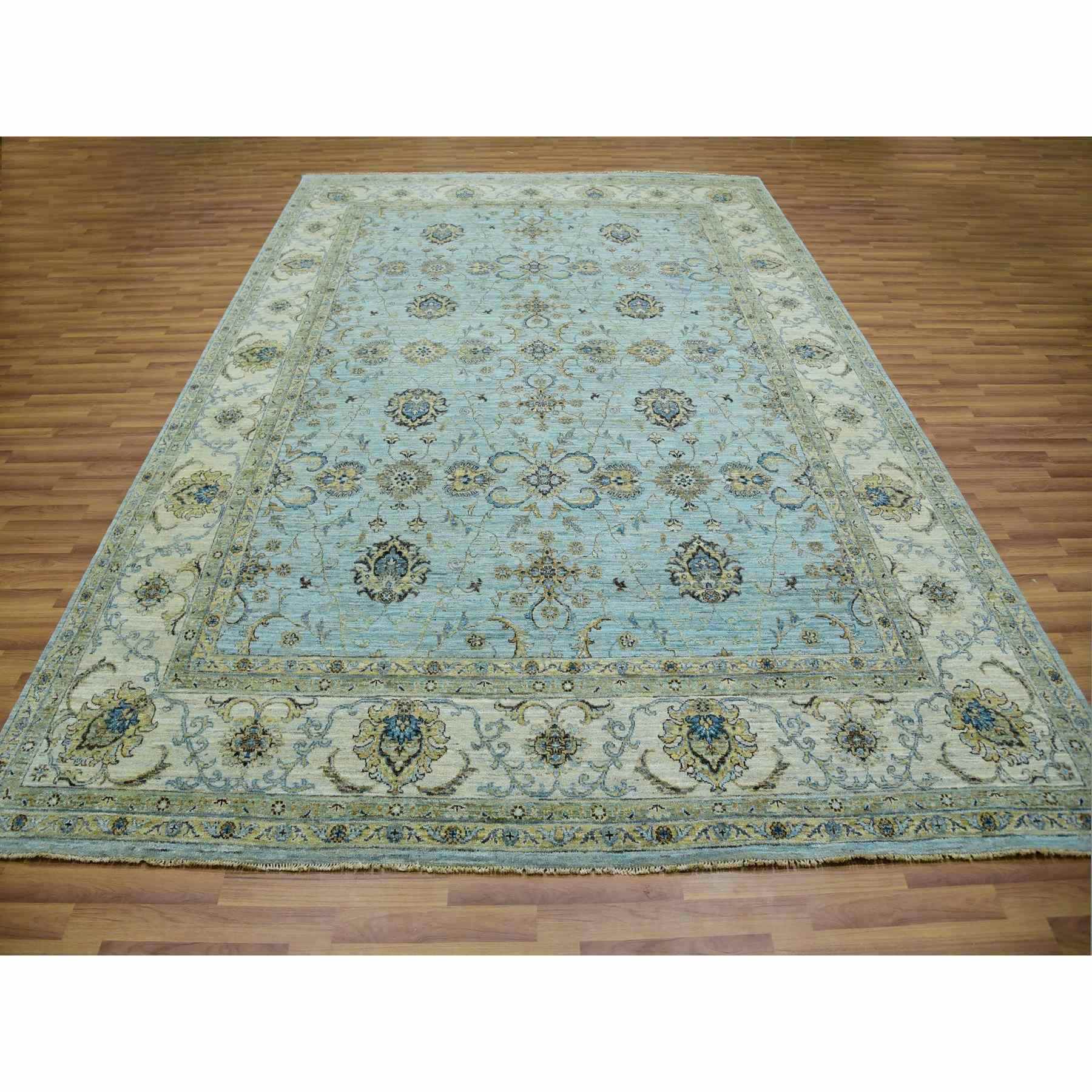 Oushak-And-Peshawar-Hand-Knotted-Rug-380210