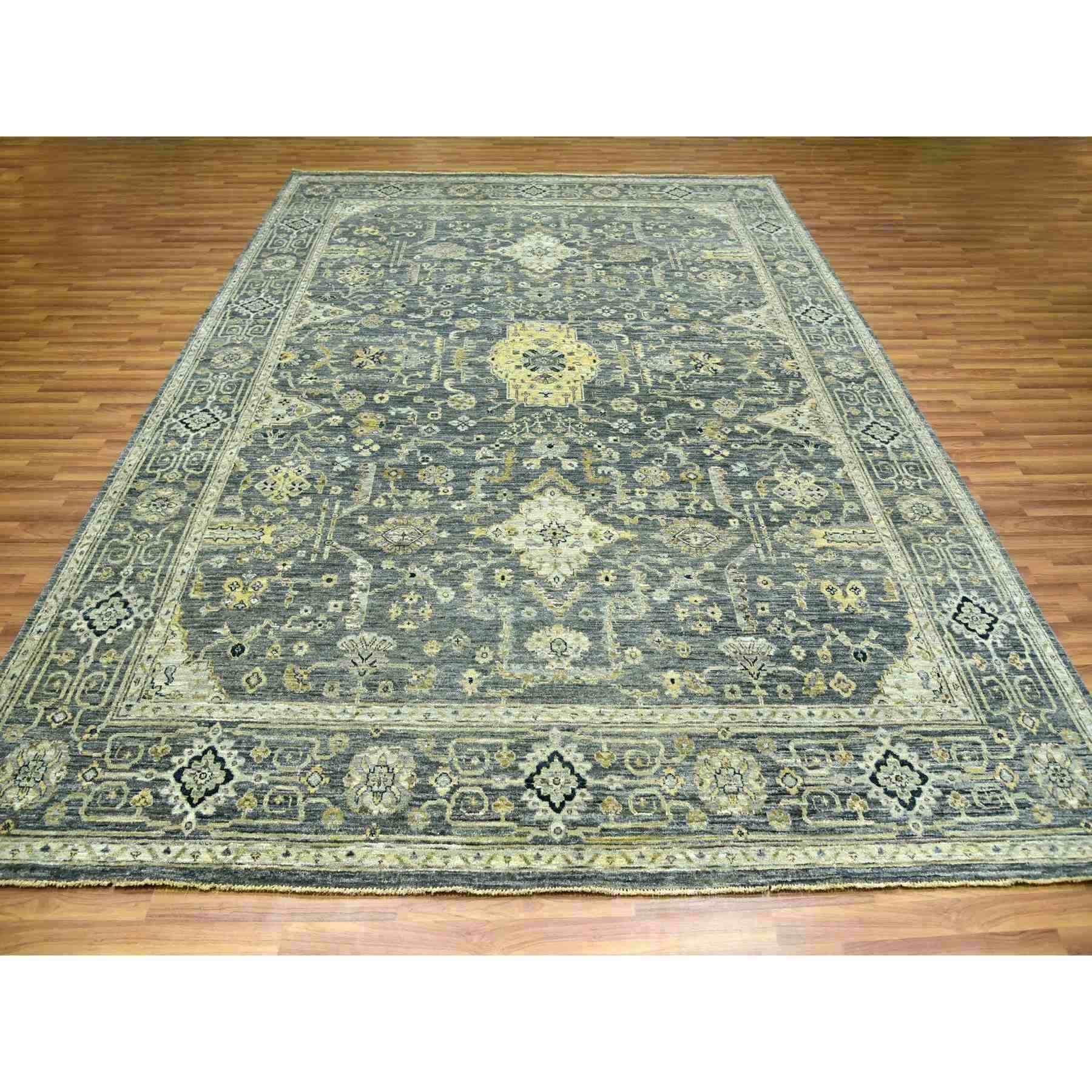 Oushak-And-Peshawar-Hand-Knotted-Rug-380215