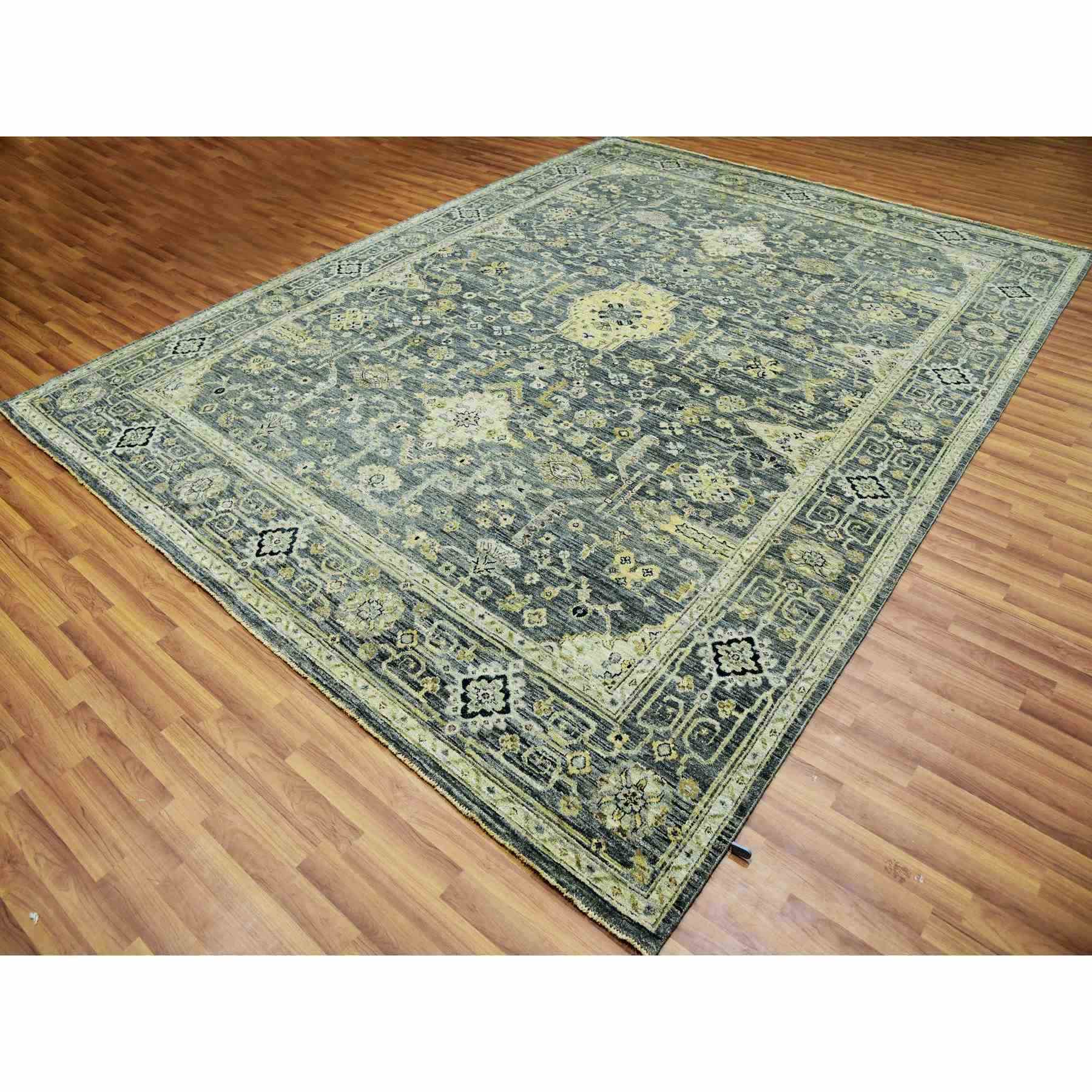 Oushak-And-Peshawar-Hand-Knotted-Rug-380215