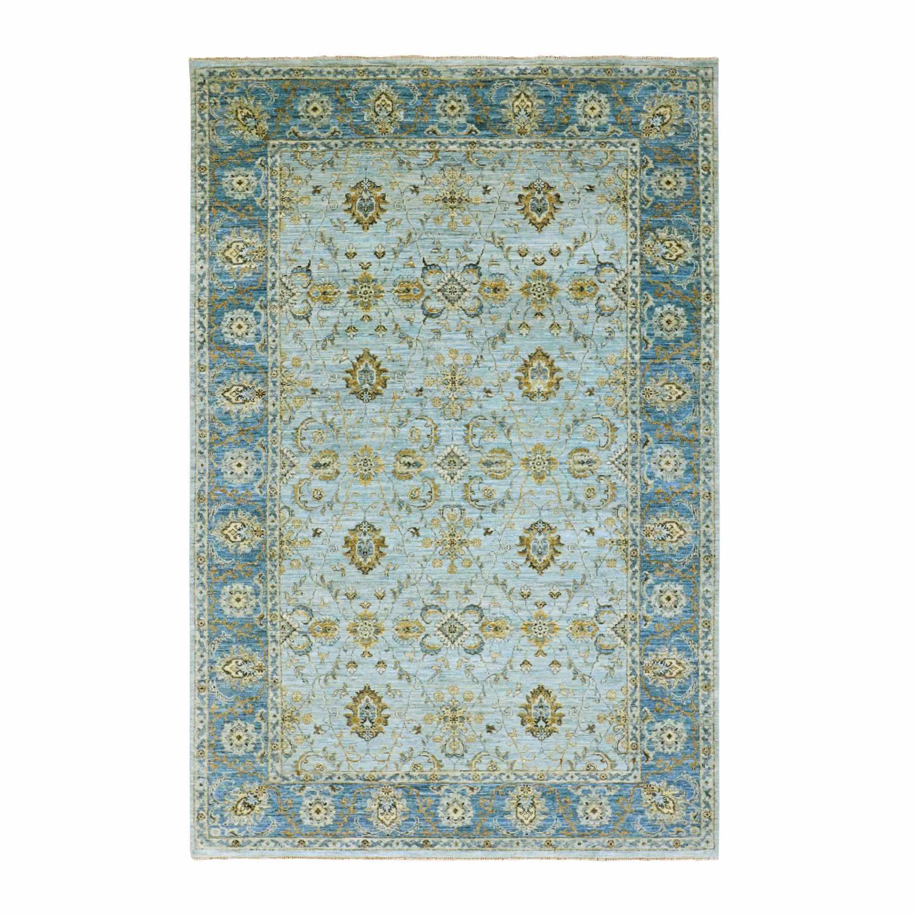 Oushak-And-Peshawar-Hand-Knotted-Rug-380225