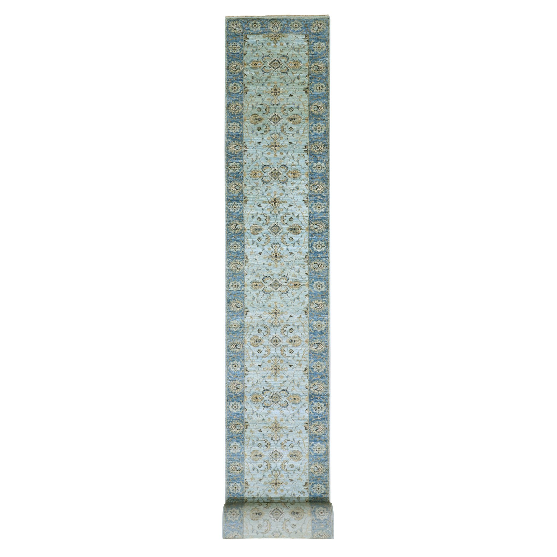 Oushak-And-Peshawar-Hand-Knotted-Rug-380275