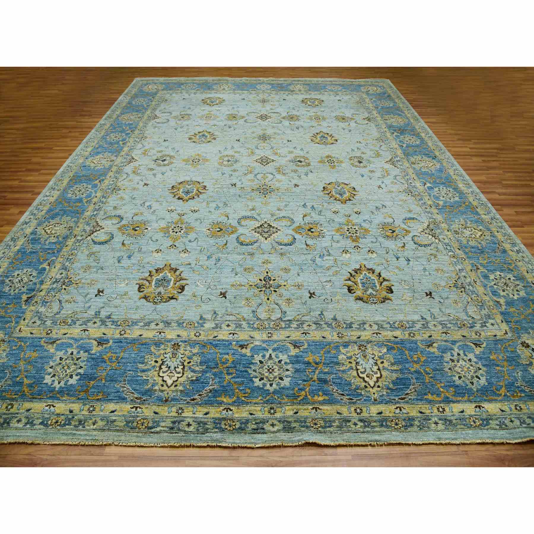 Oushak-And-Peshawar-Hand-Knotted-Rug-380280