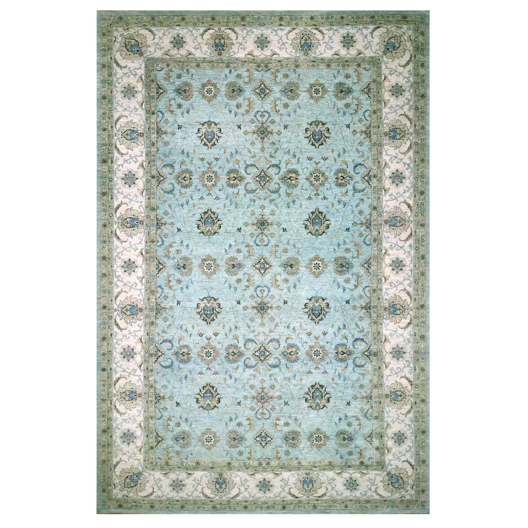 Oushak-And-Peshawar-Hand-Knotted-Rug-380530