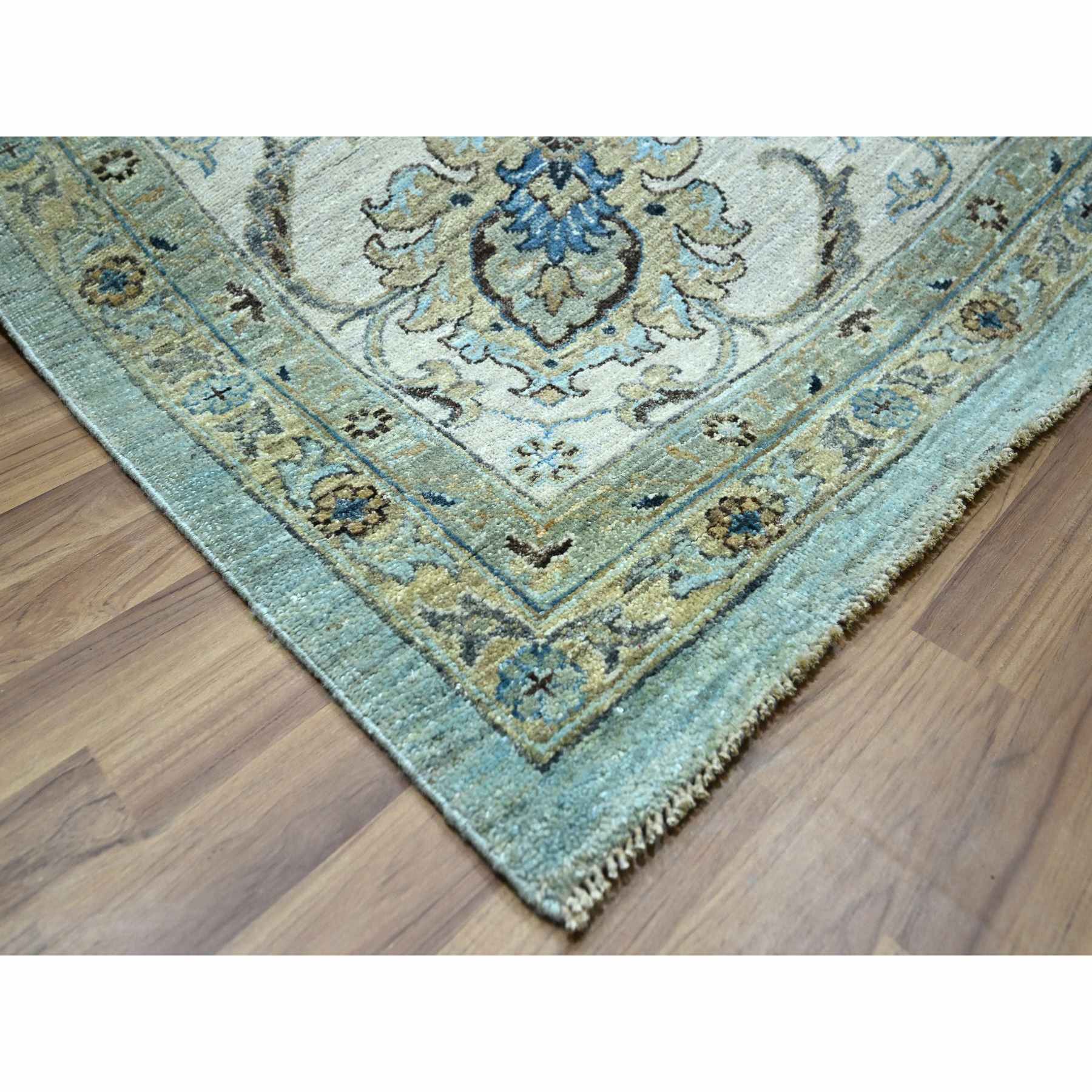 Oushak-And-Peshawar-Hand-Knotted-Rug-380530