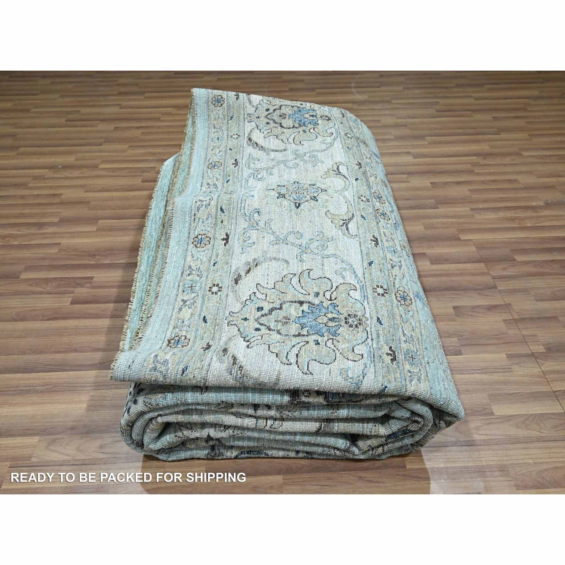 Oushak-And-Peshawar-Hand-Knotted-Rug-380530