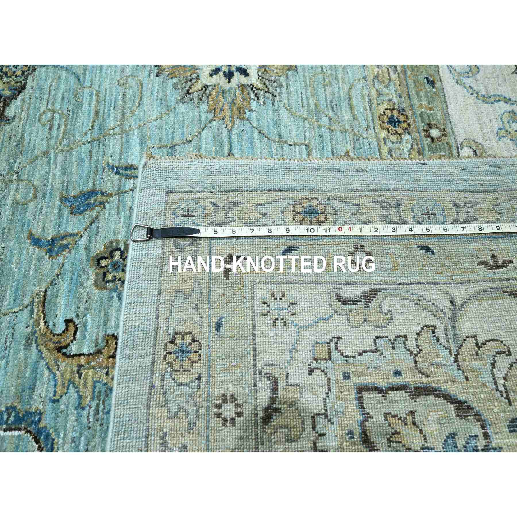 Oushak-And-Peshawar-Hand-Knotted-Rug-380530