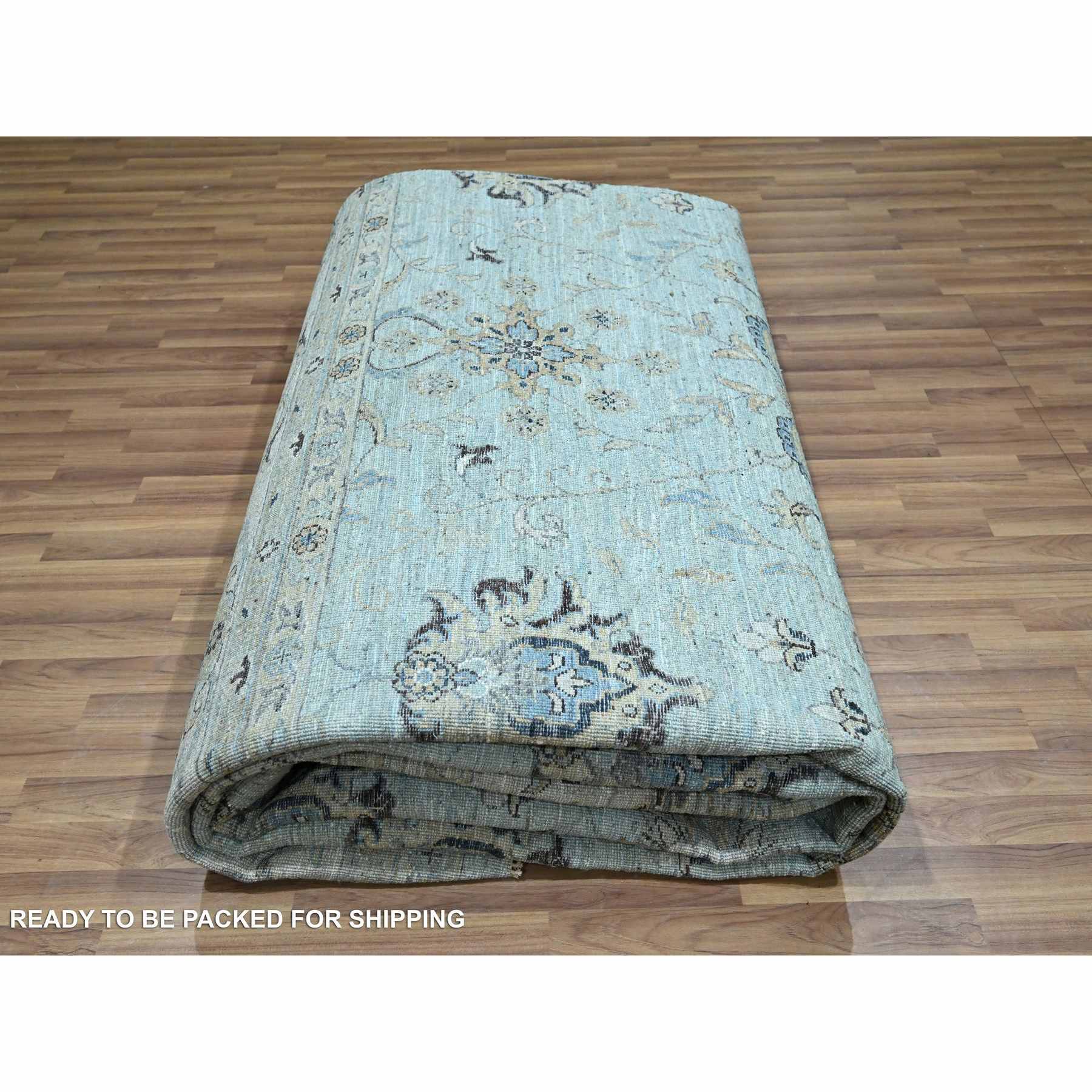 Oushak-And-Peshawar-Hand-Knotted-Rug-380535