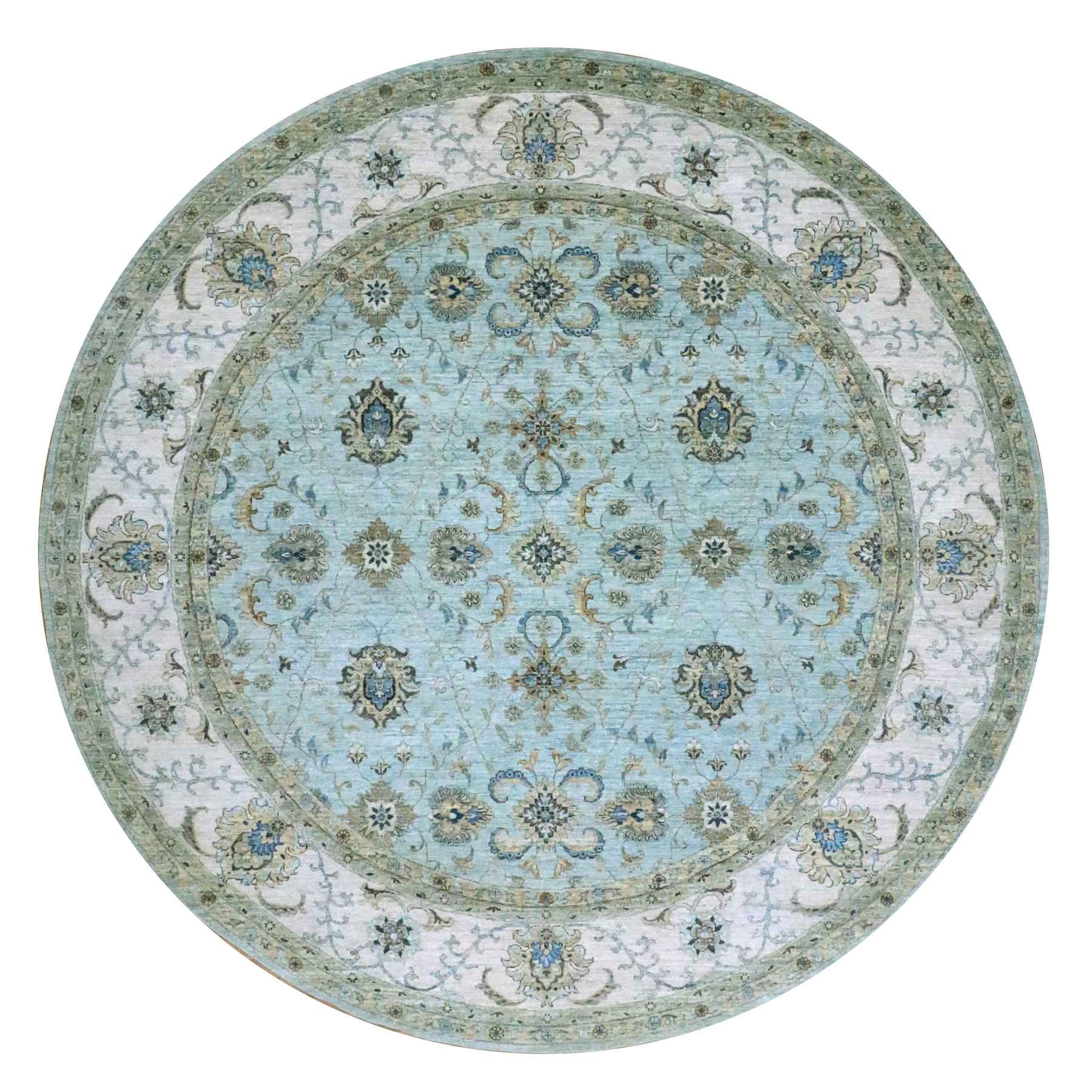 Oushak-And-Peshawar-Hand-Knotted-Rug-380550
