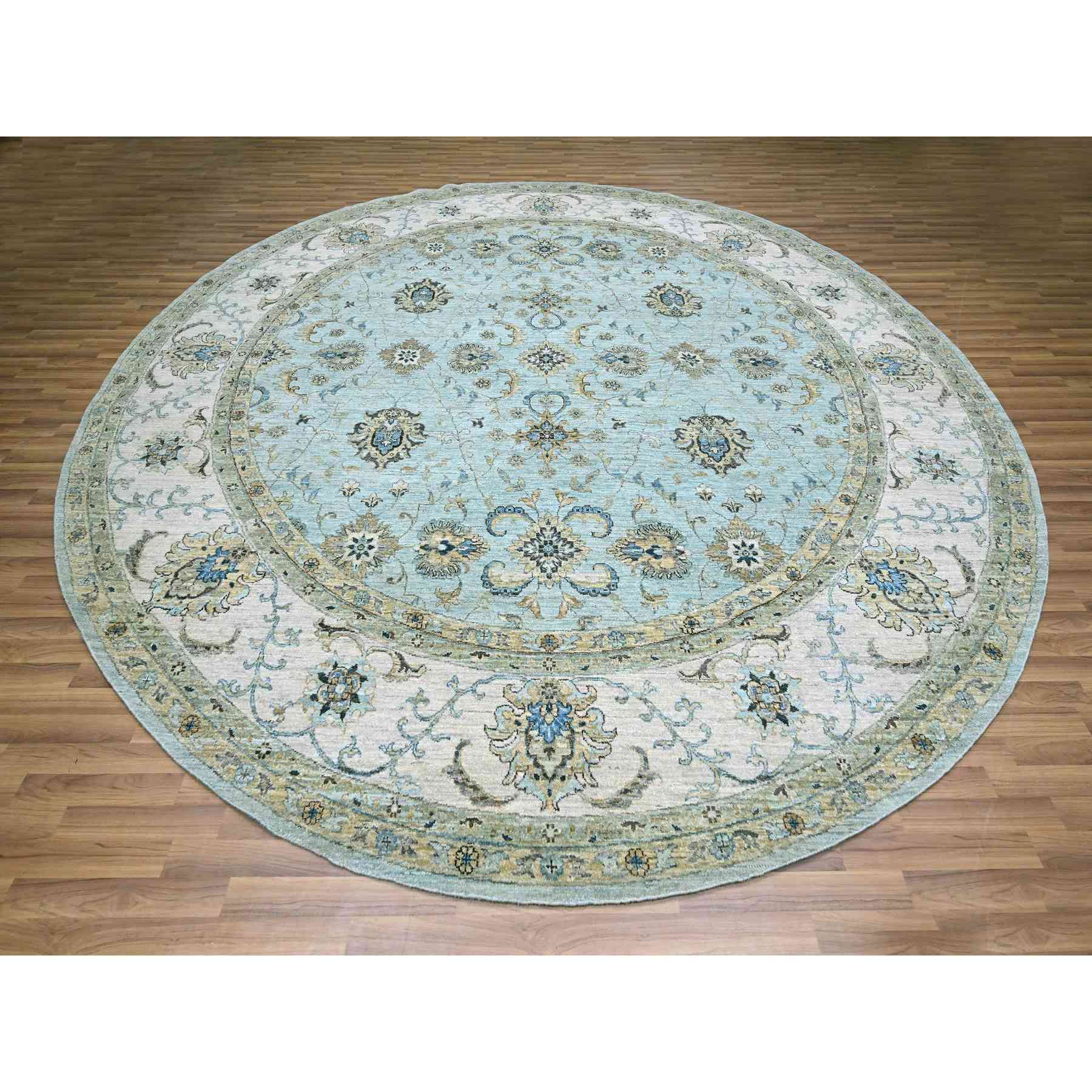 Oushak-And-Peshawar-Hand-Knotted-Rug-380550