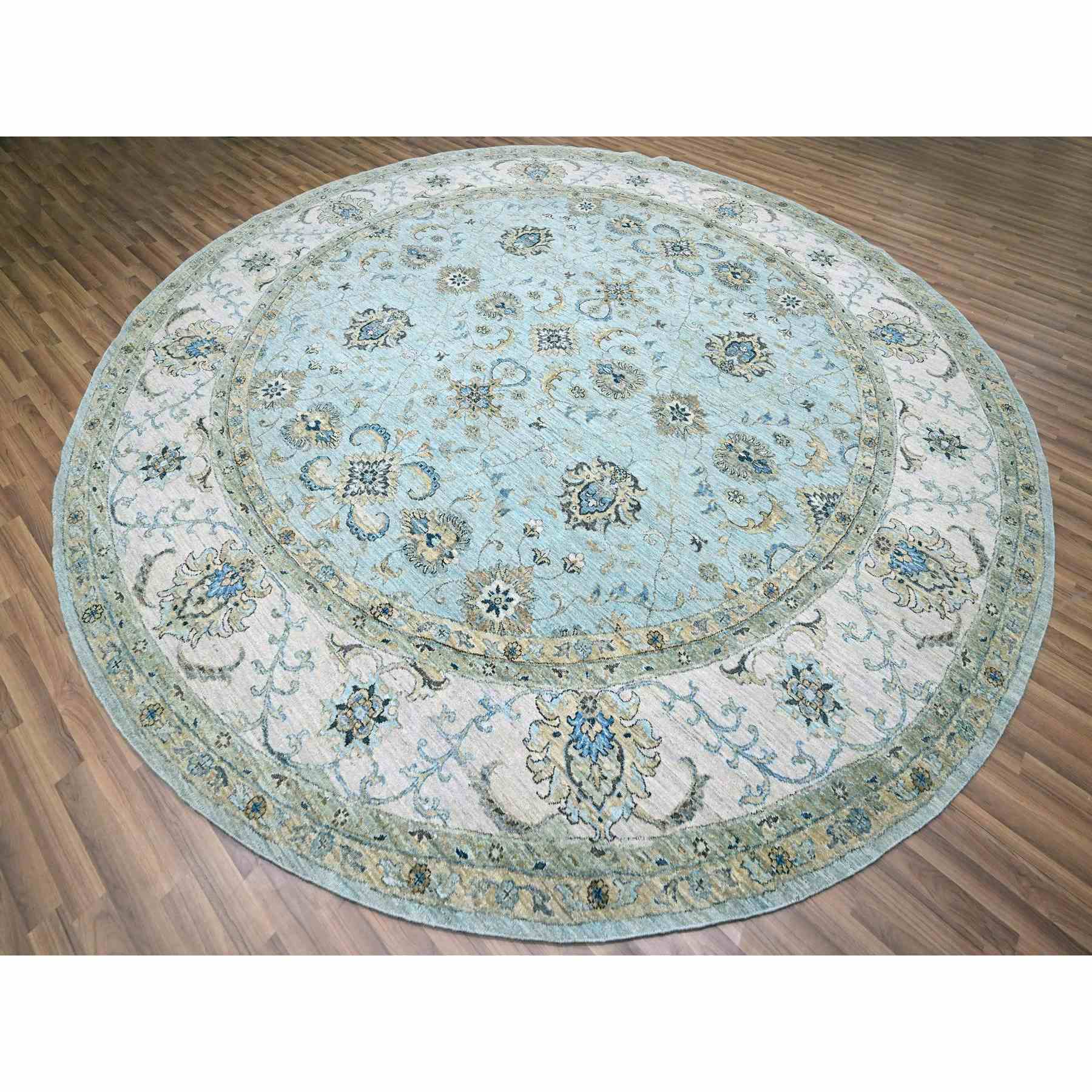 Oushak-And-Peshawar-Hand-Knotted-Rug-380550