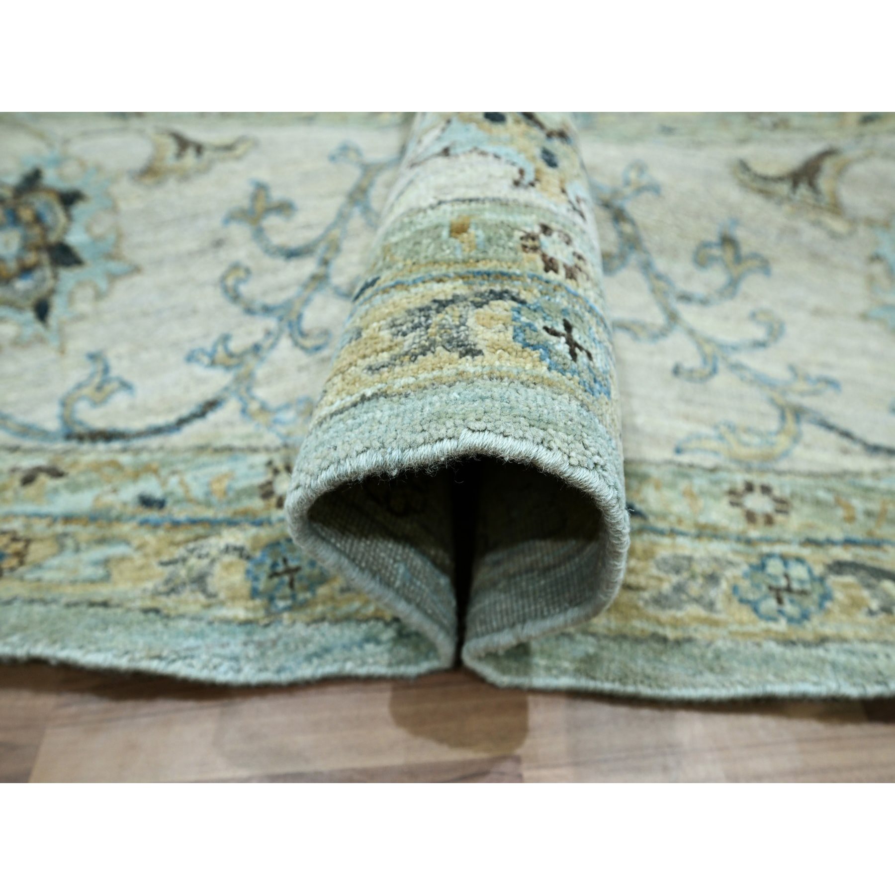 Oushak-And-Peshawar-Hand-Knotted-Rug-380550