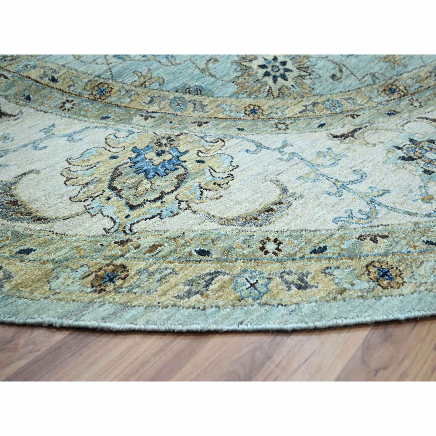 Oushak-And-Peshawar-Hand-Knotted-Rug-380550