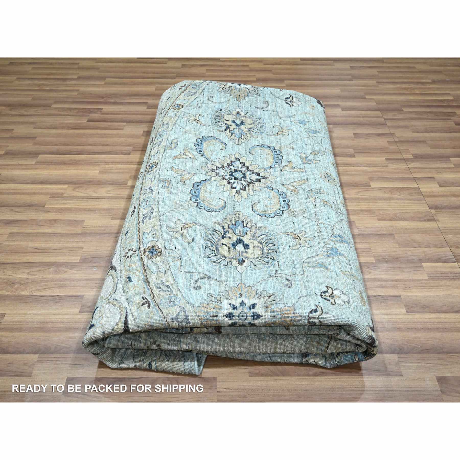 Oushak-And-Peshawar-Hand-Knotted-Rug-380550