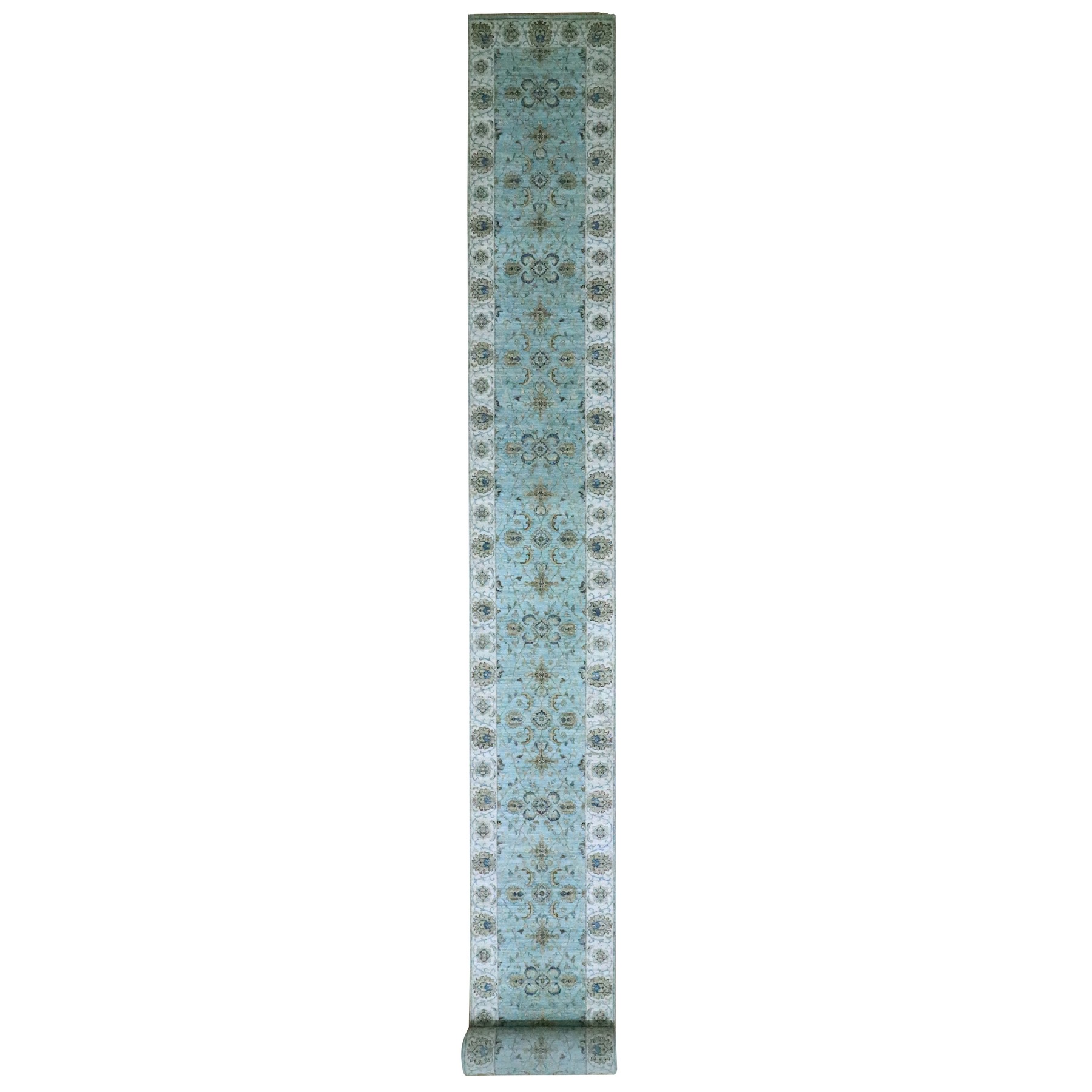 Oushak-And-Peshawar-Hand-Knotted-Rug-380555