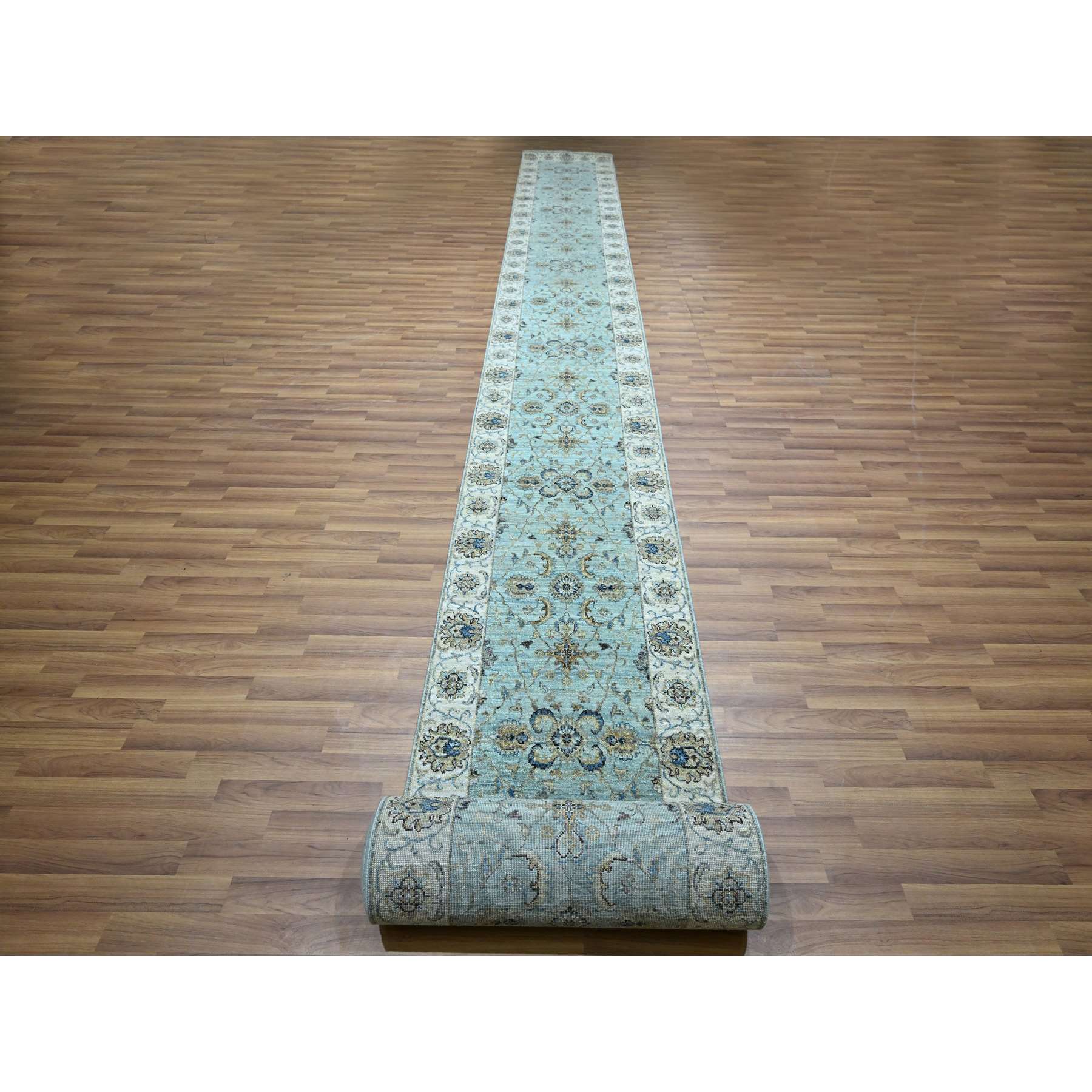 Oushak-And-Peshawar-Hand-Knotted-Rug-380555