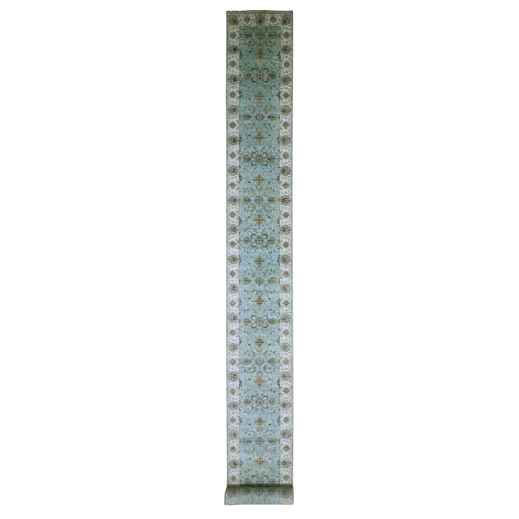 Oushak-And-Peshawar-Hand-Knotted-Rug-380560