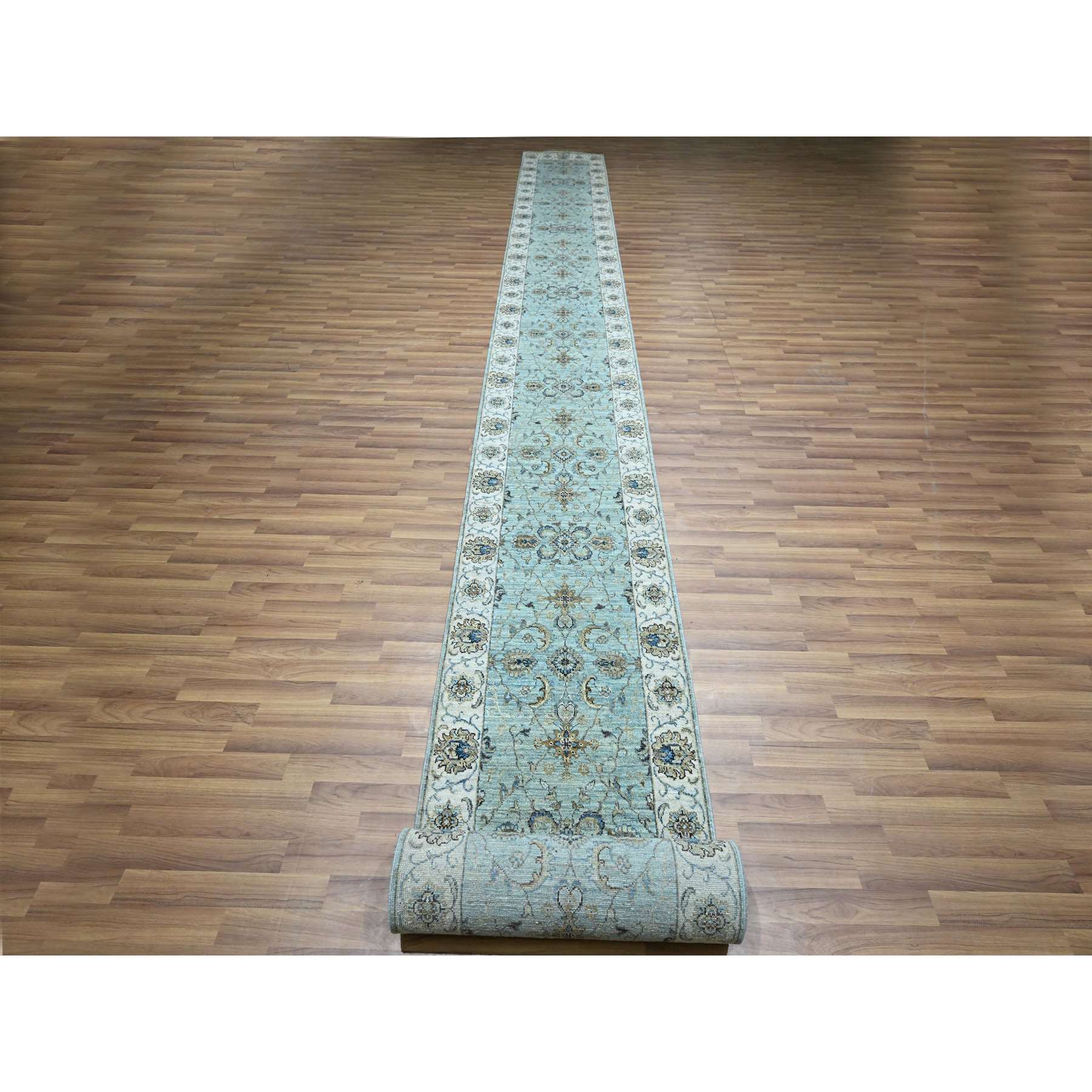 Oushak-And-Peshawar-Hand-Knotted-Rug-380560