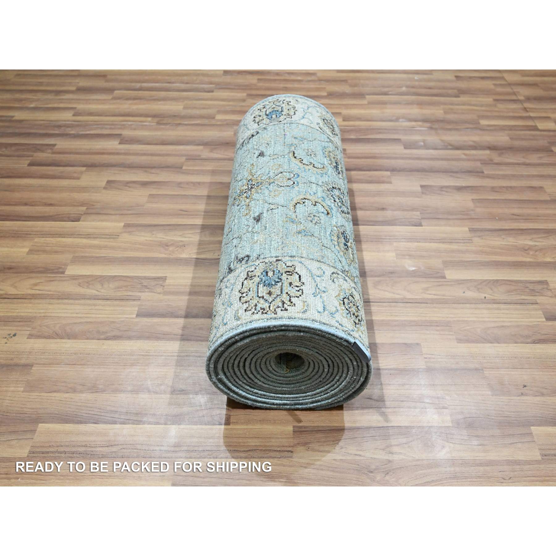 Oushak-And-Peshawar-Hand-Knotted-Rug-380560