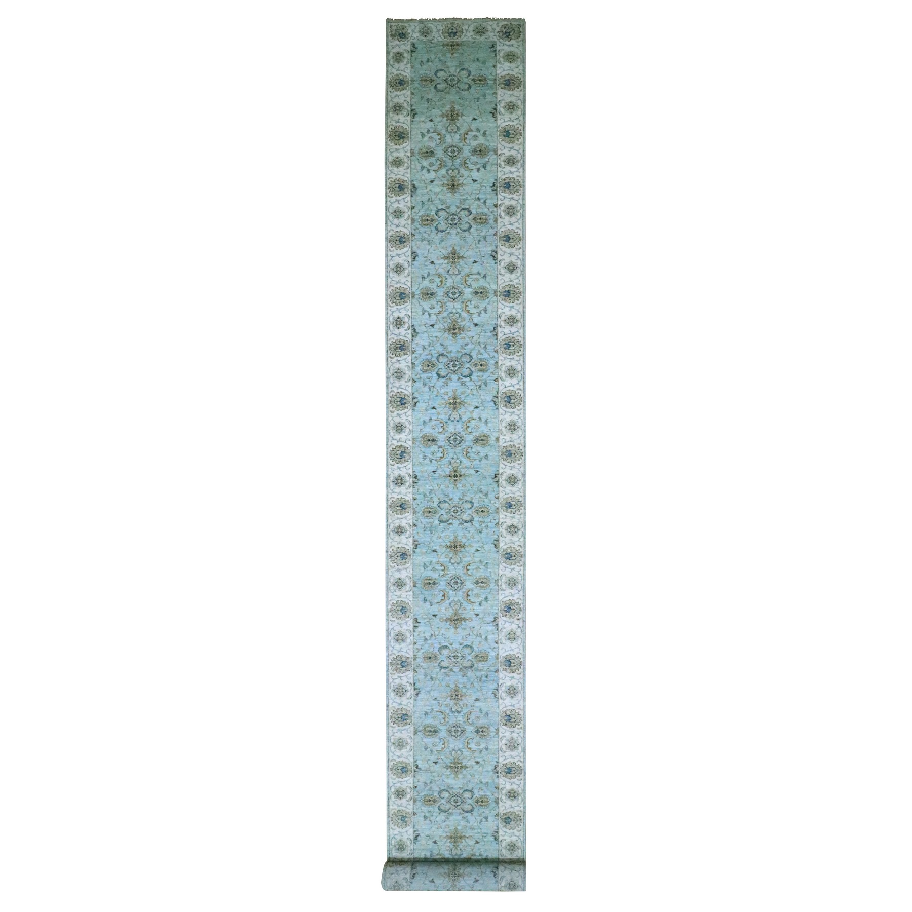Oushak-And-Peshawar-Hand-Knotted-Rug-380565