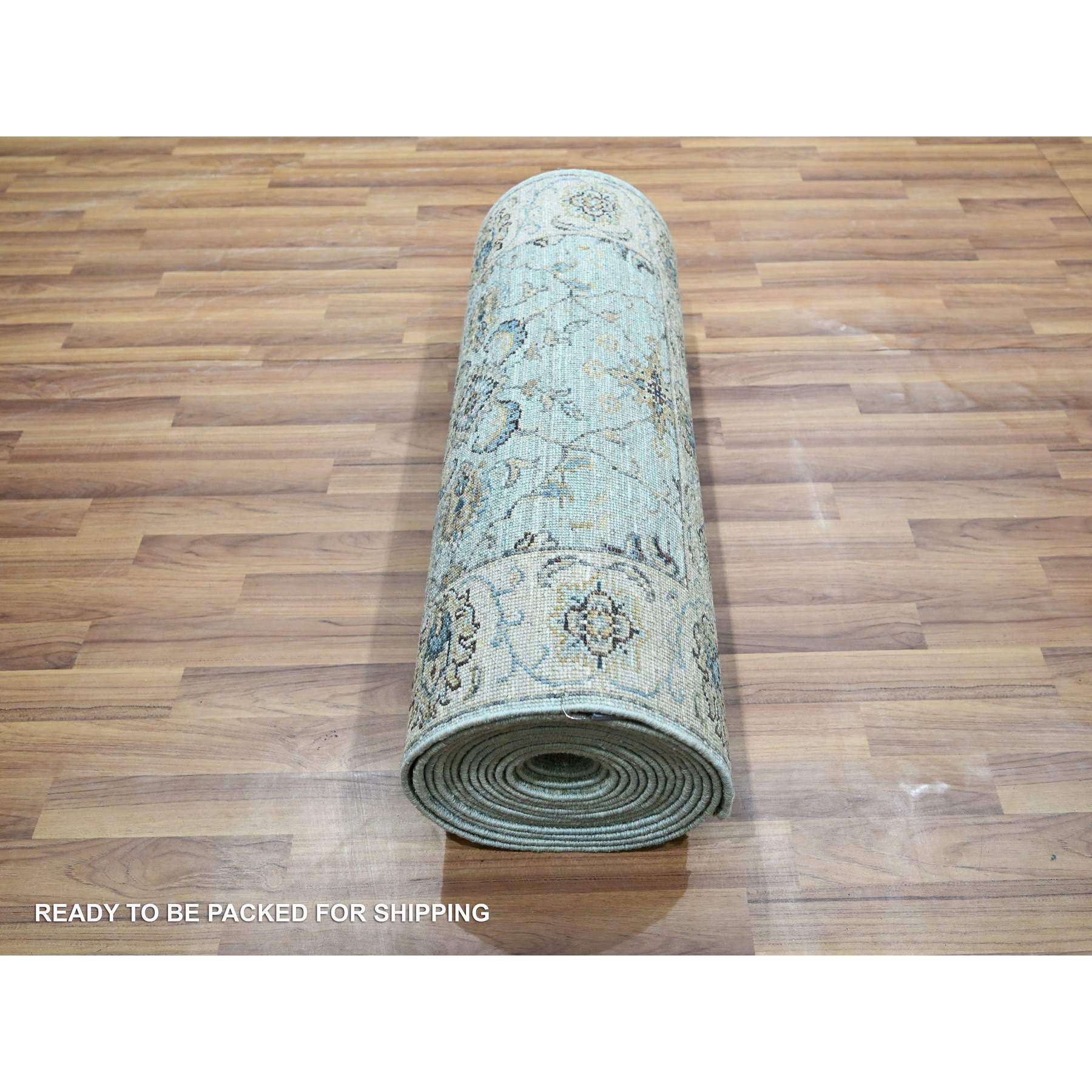 Oushak-And-Peshawar-Hand-Knotted-Rug-380565