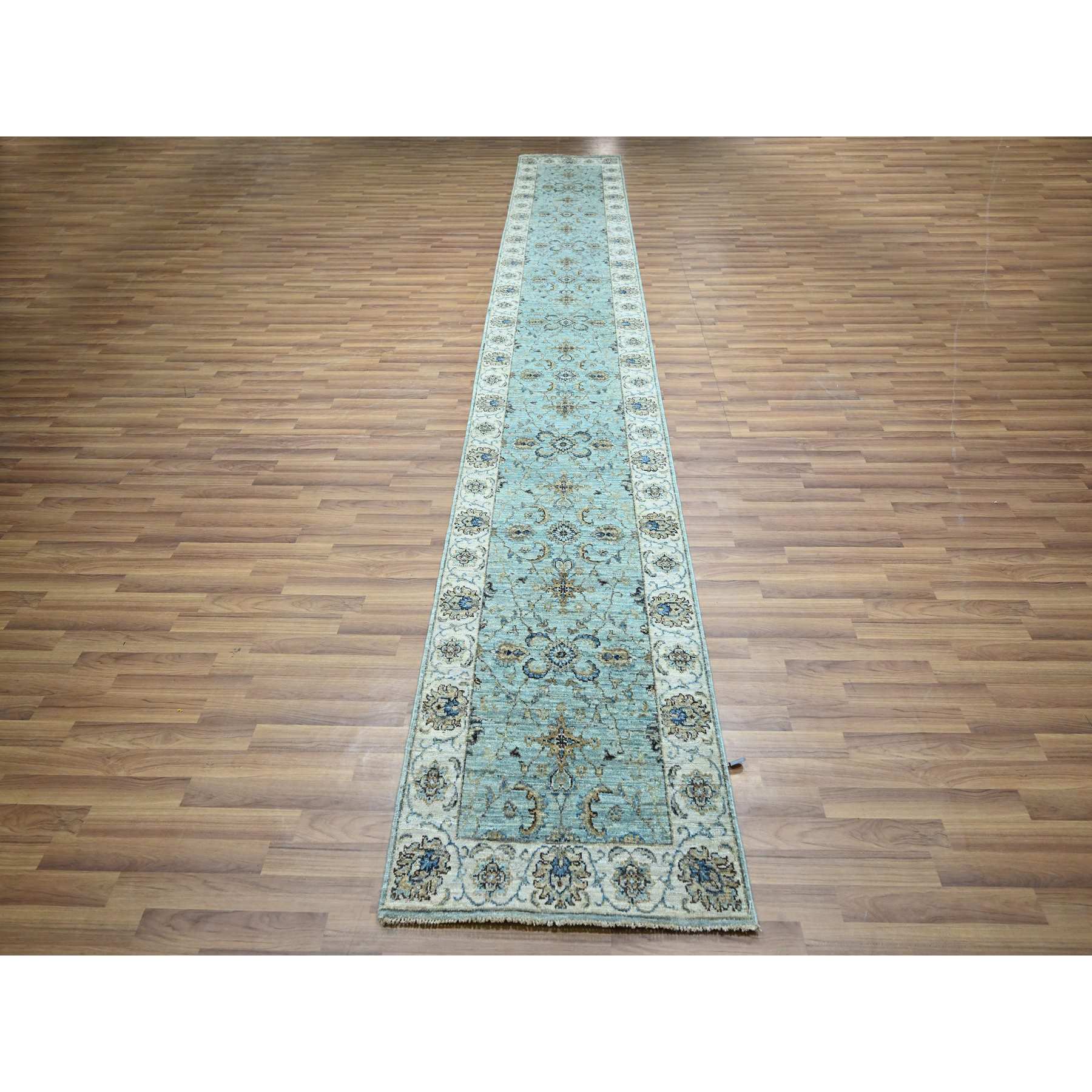 Oushak-And-Peshawar-Hand-Knotted-Rug-380575