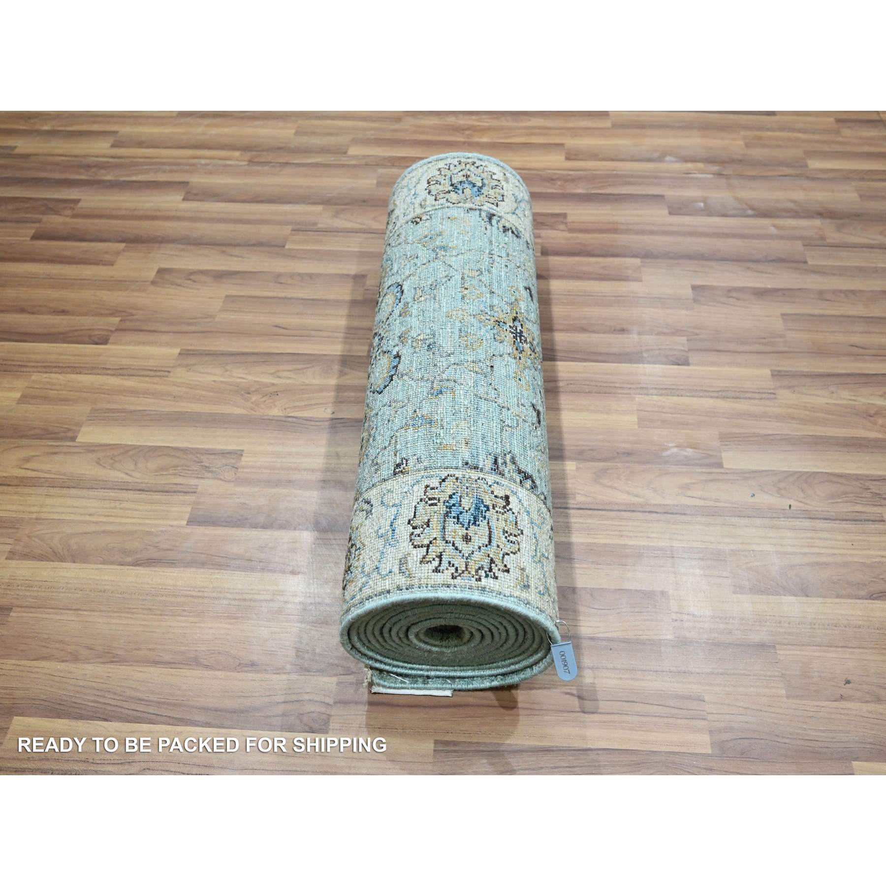 Oushak-And-Peshawar-Hand-Knotted-Rug-380575