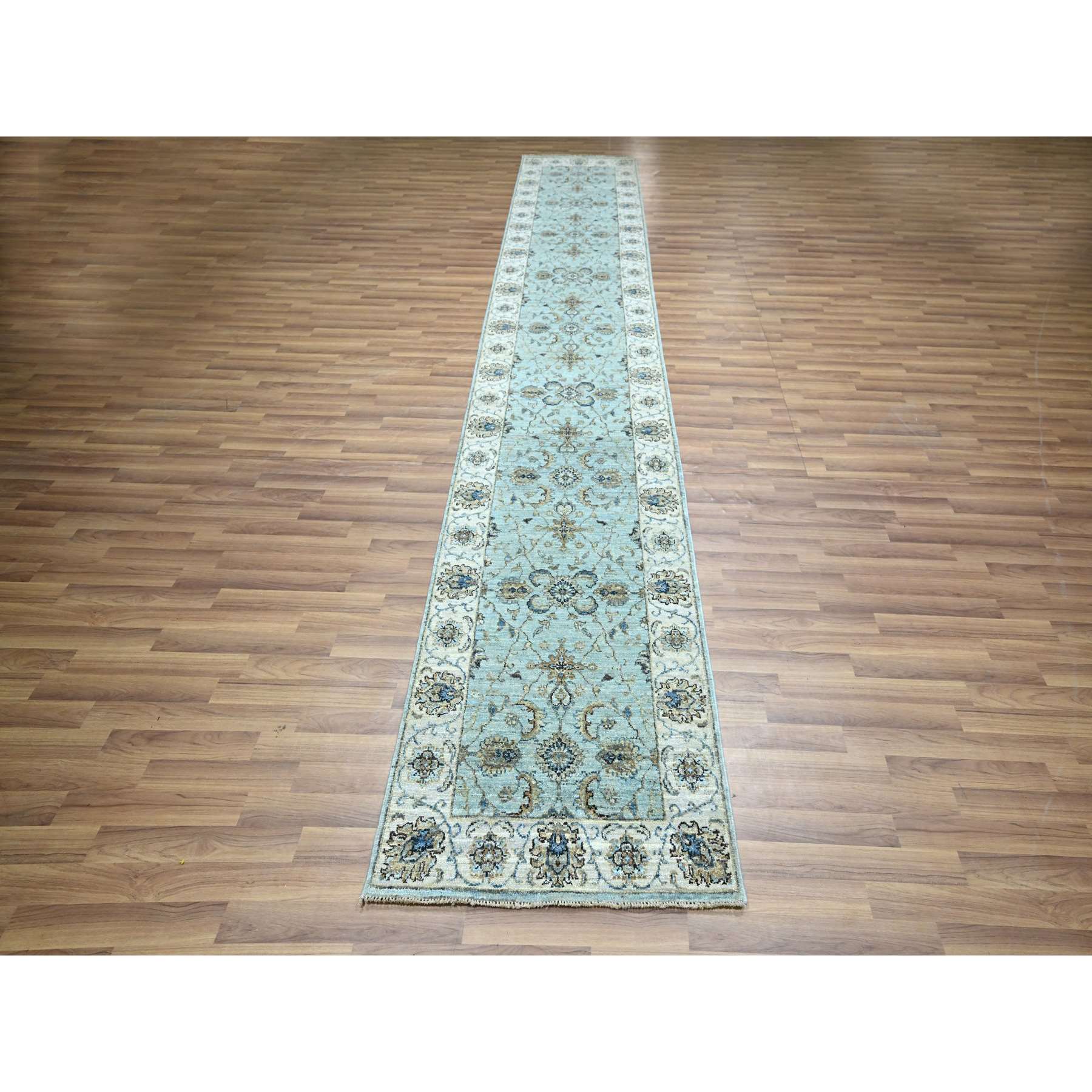 Oushak-And-Peshawar-Hand-Knotted-Rug-380580