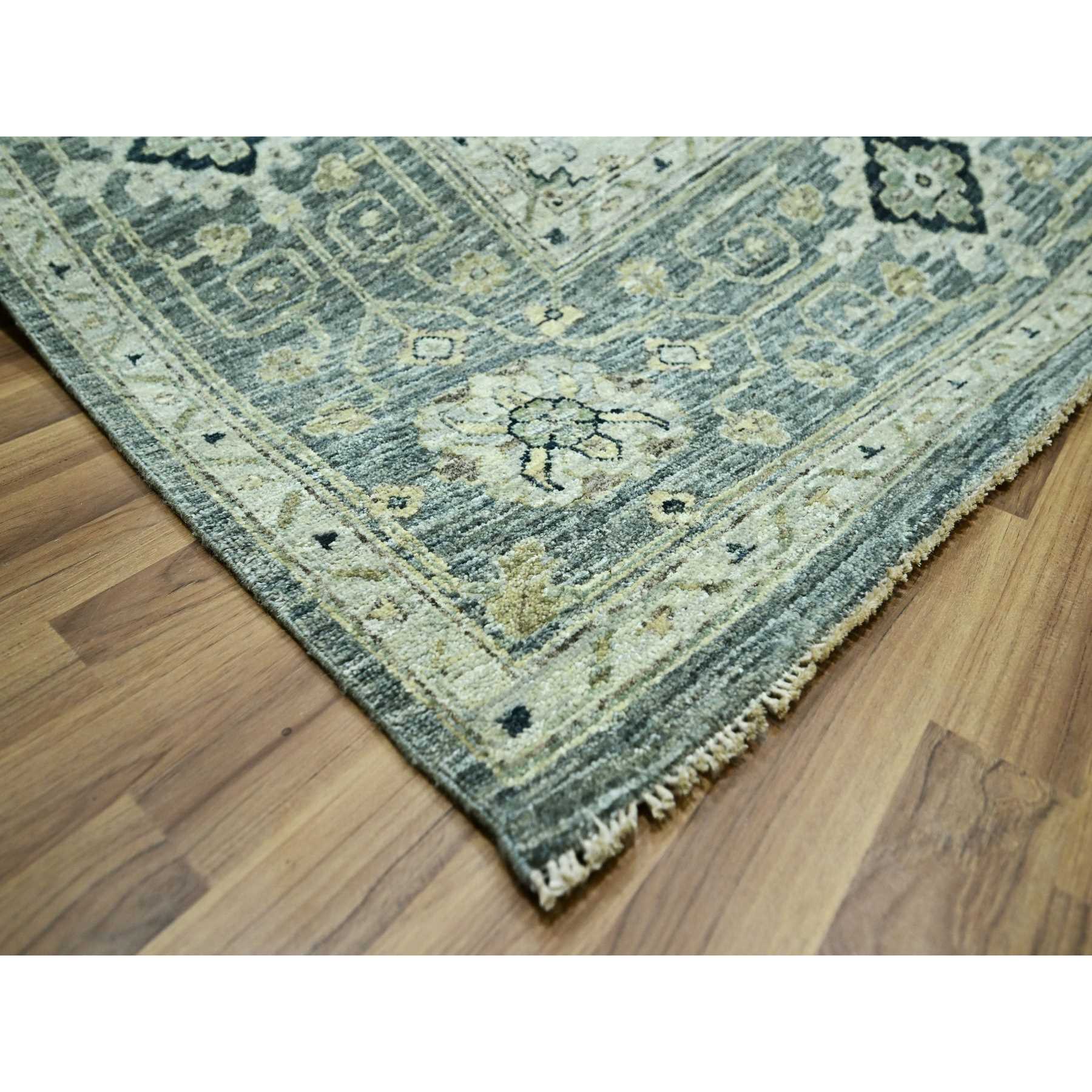 Oushak-And-Peshawar-Hand-Knotted-Rug-380585