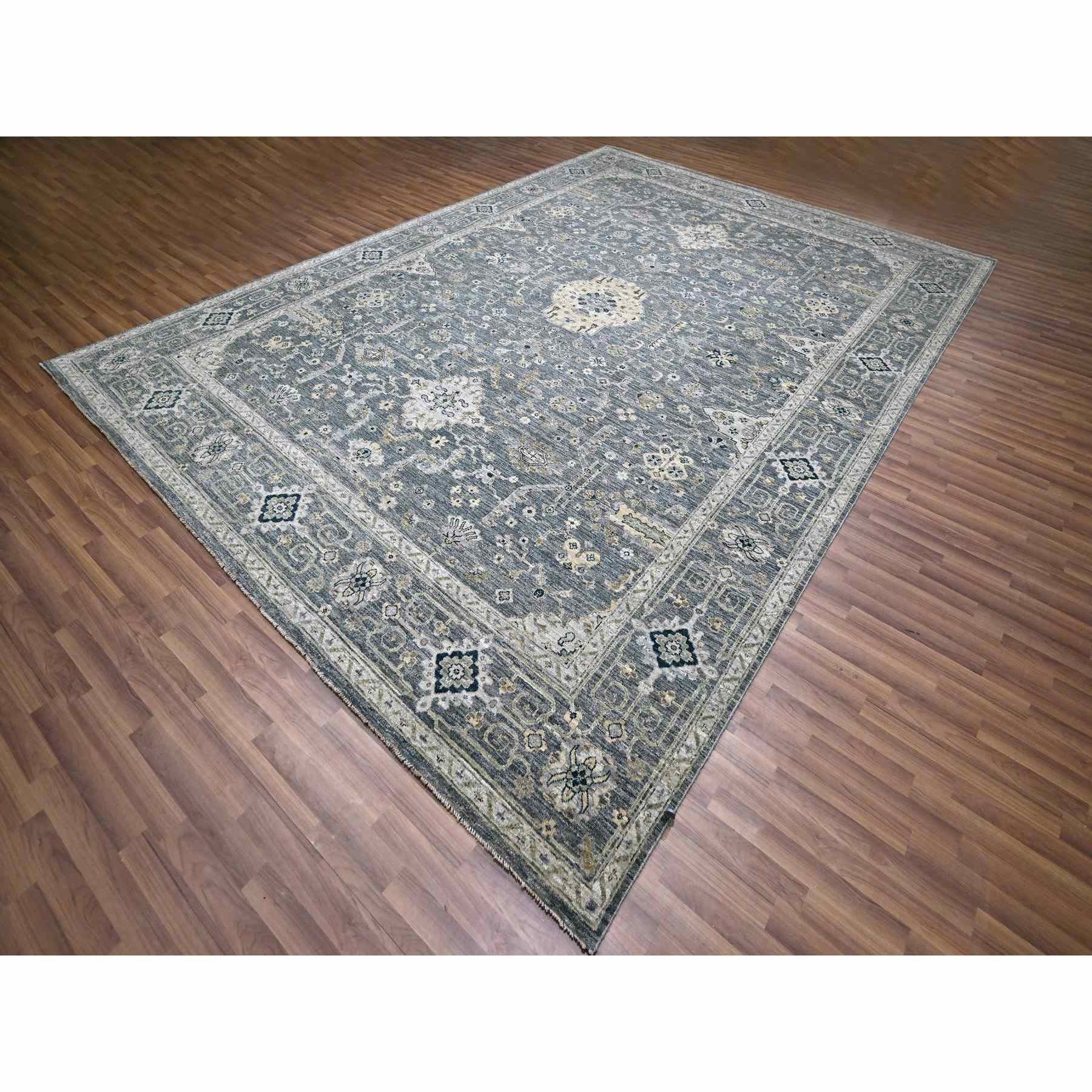 Oushak-And-Peshawar-Hand-Knotted-Rug-380590