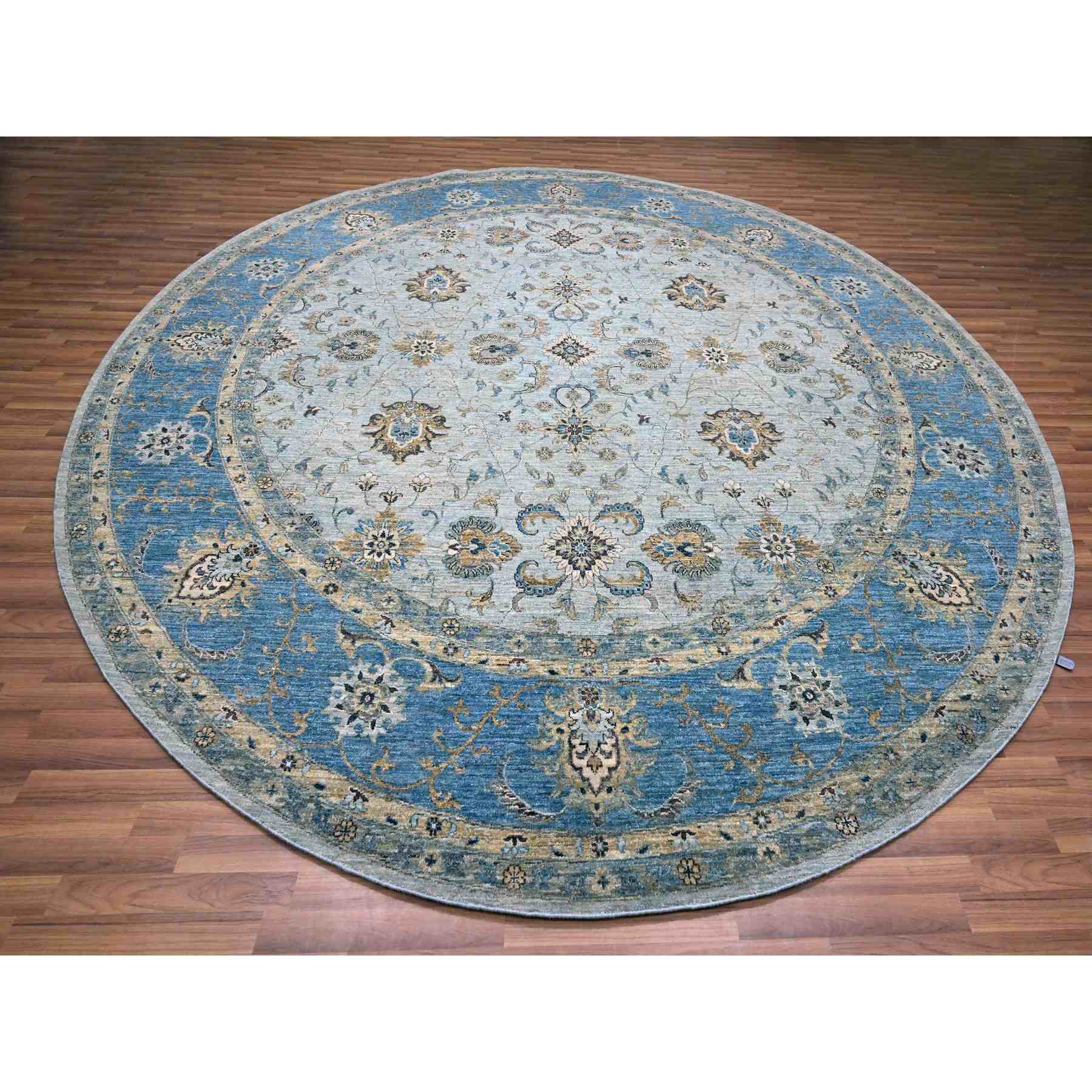 Oushak-And-Peshawar-Hand-Knotted-Rug-380600