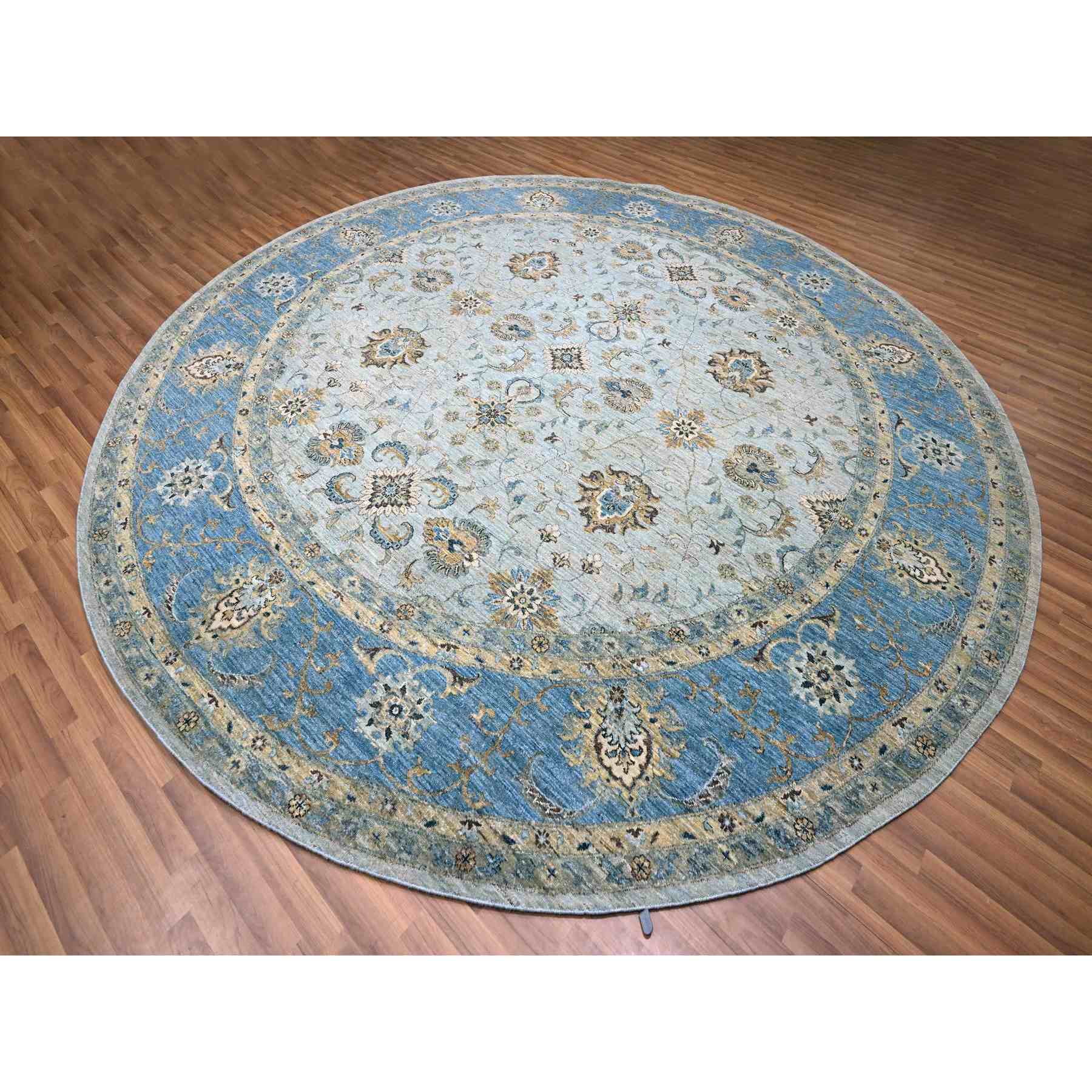 Oushak-And-Peshawar-Hand-Knotted-Rug-380600