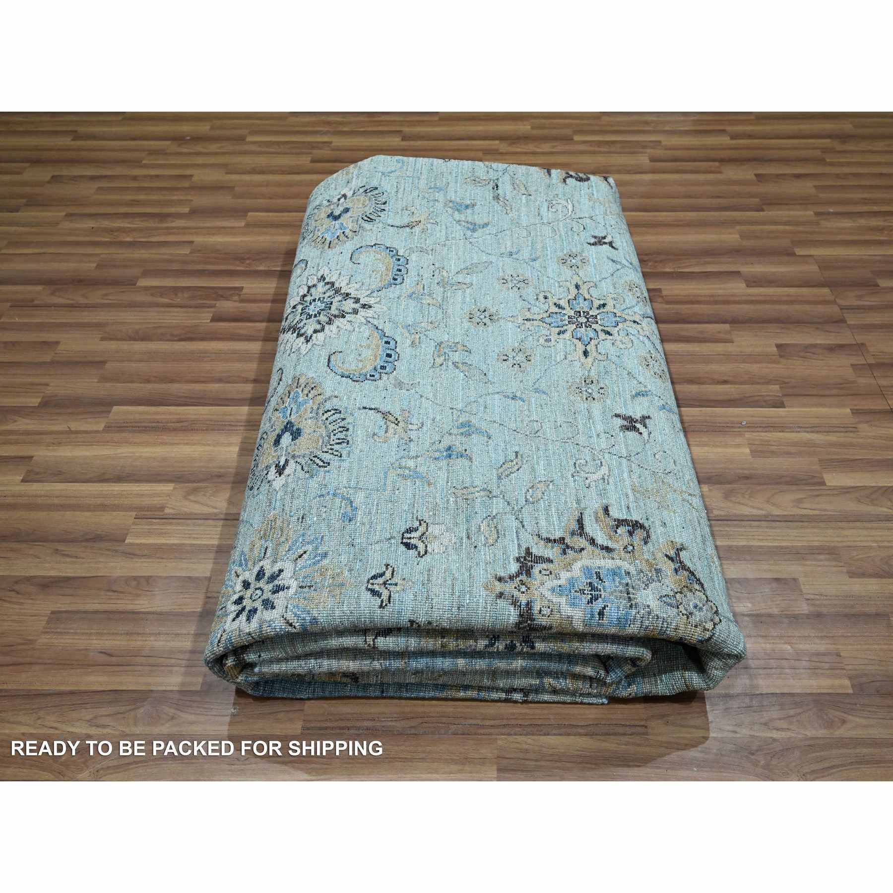 Oushak-And-Peshawar-Hand-Knotted-Rug-380600