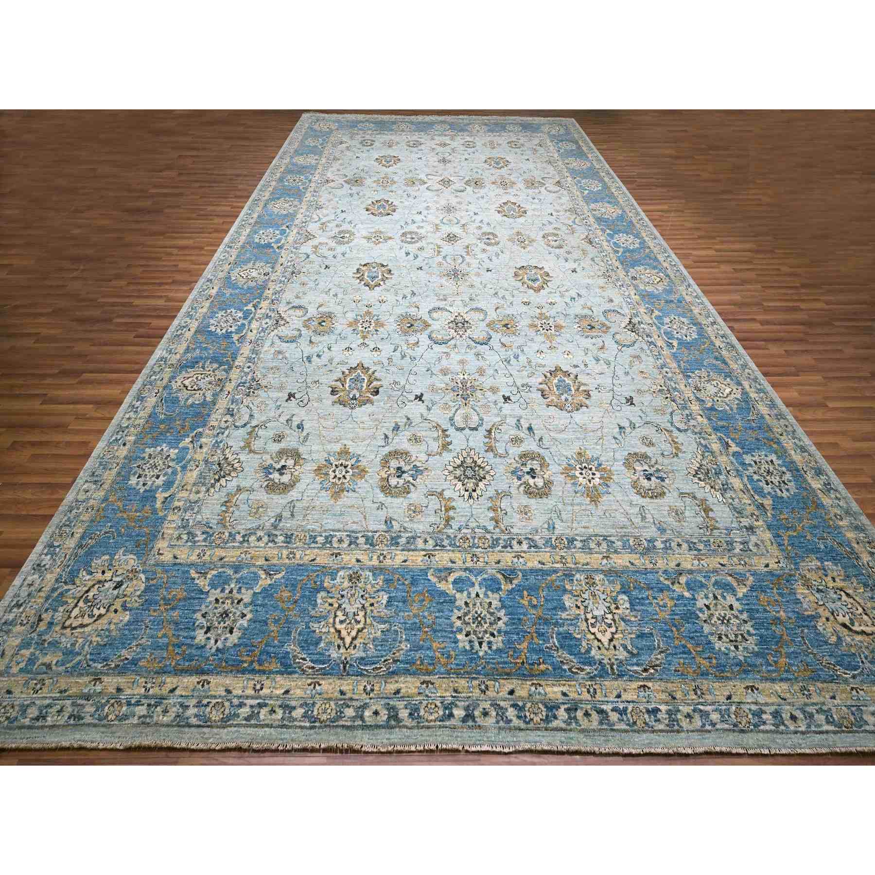 Oushak-And-Peshawar-Hand-Knotted-Rug-380605