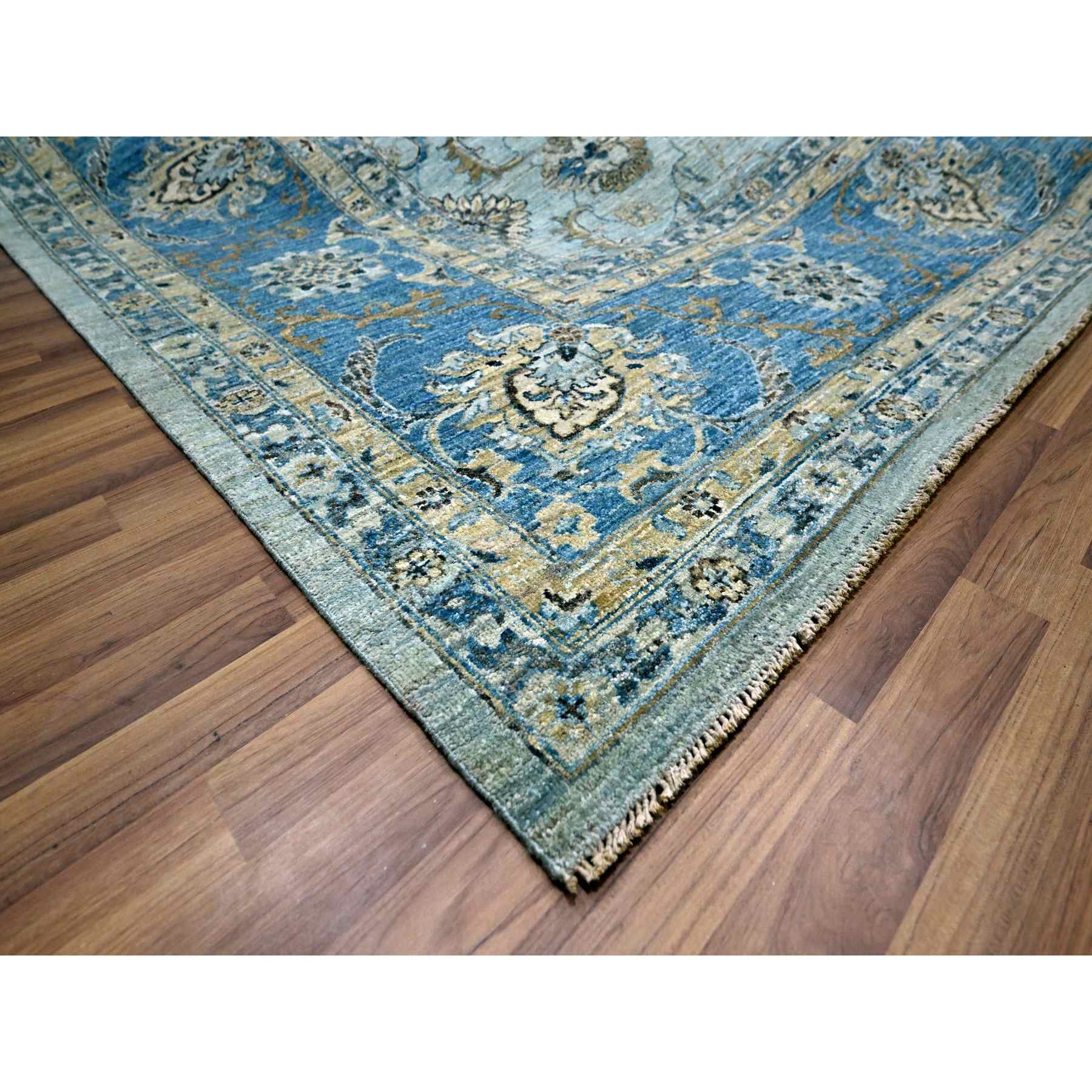 Oushak-And-Peshawar-Hand-Knotted-Rug-380605