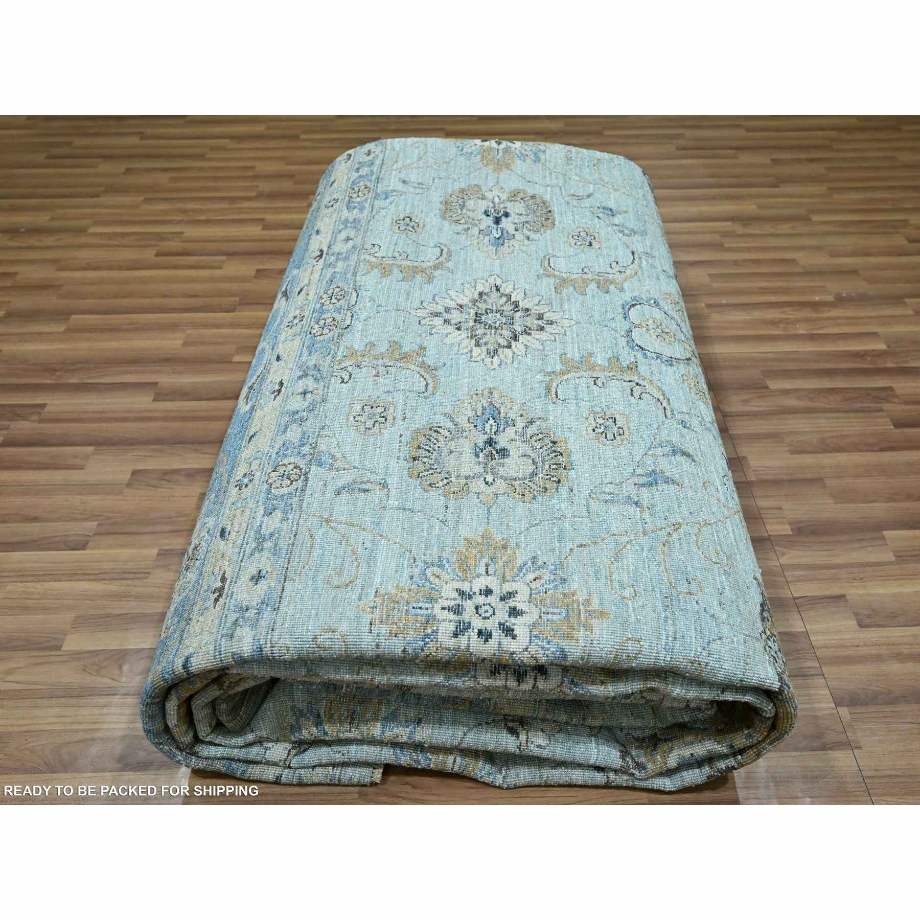 Oushak-And-Peshawar-Hand-Knotted-Rug-380605