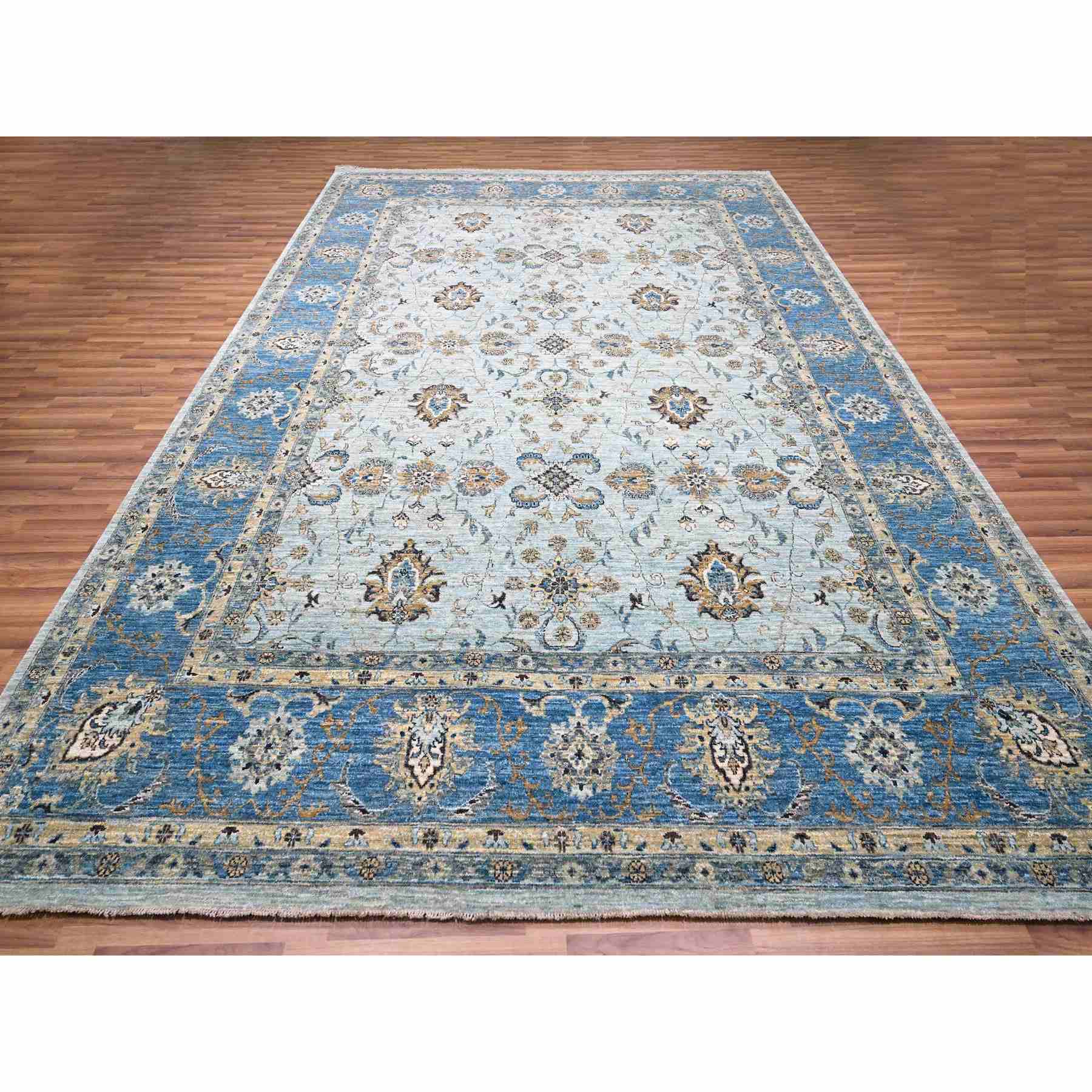 Oushak-And-Peshawar-Hand-Knotted-Rug-380610