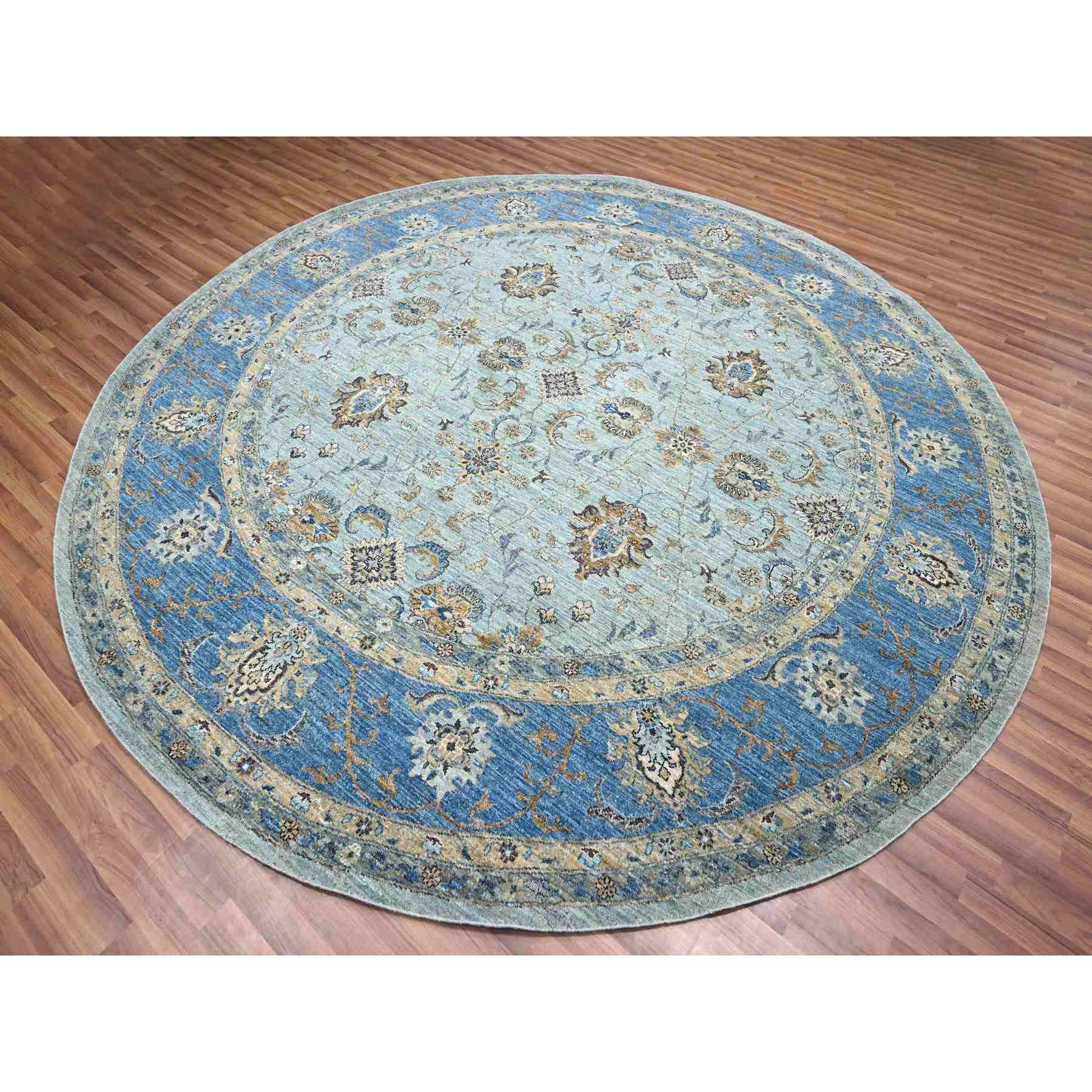 Oushak-And-Peshawar-Hand-Knotted-Rug-380615