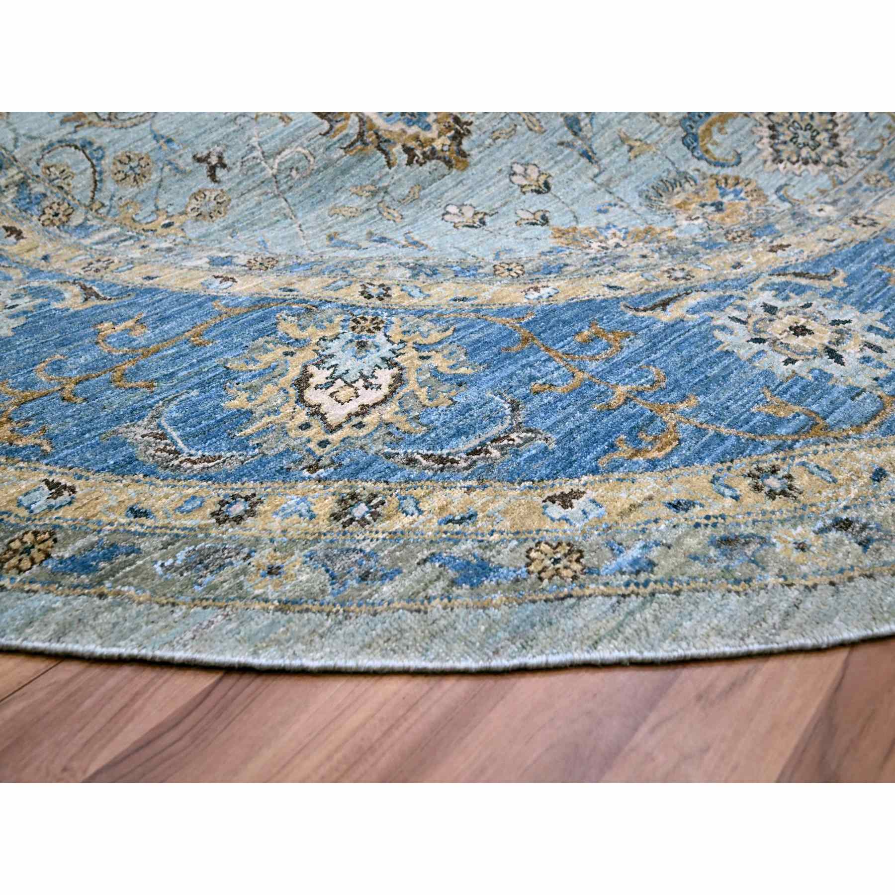 Oushak-And-Peshawar-Hand-Knotted-Rug-380615