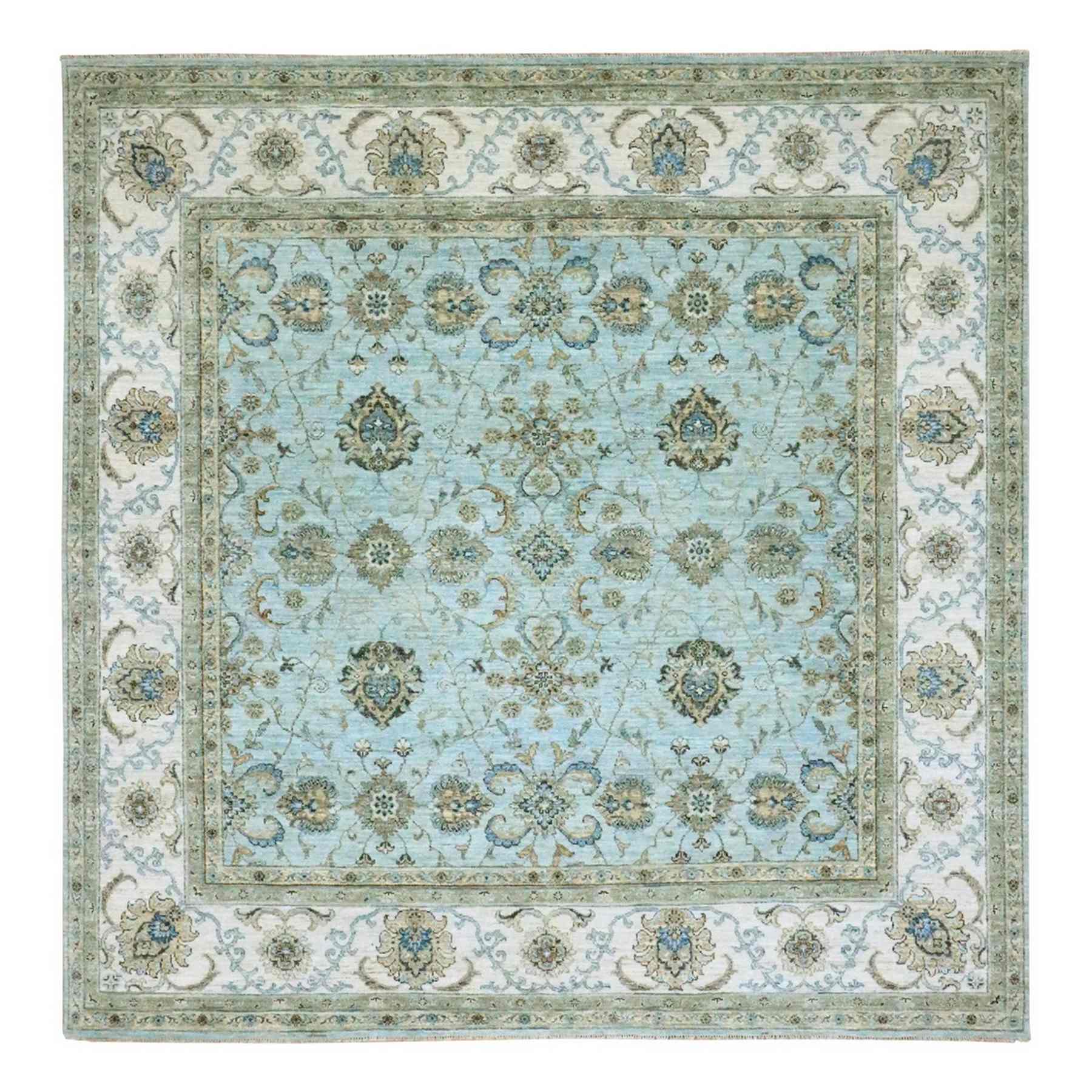 Oushak-And-Peshawar-Hand-Knotted-Rug-380670